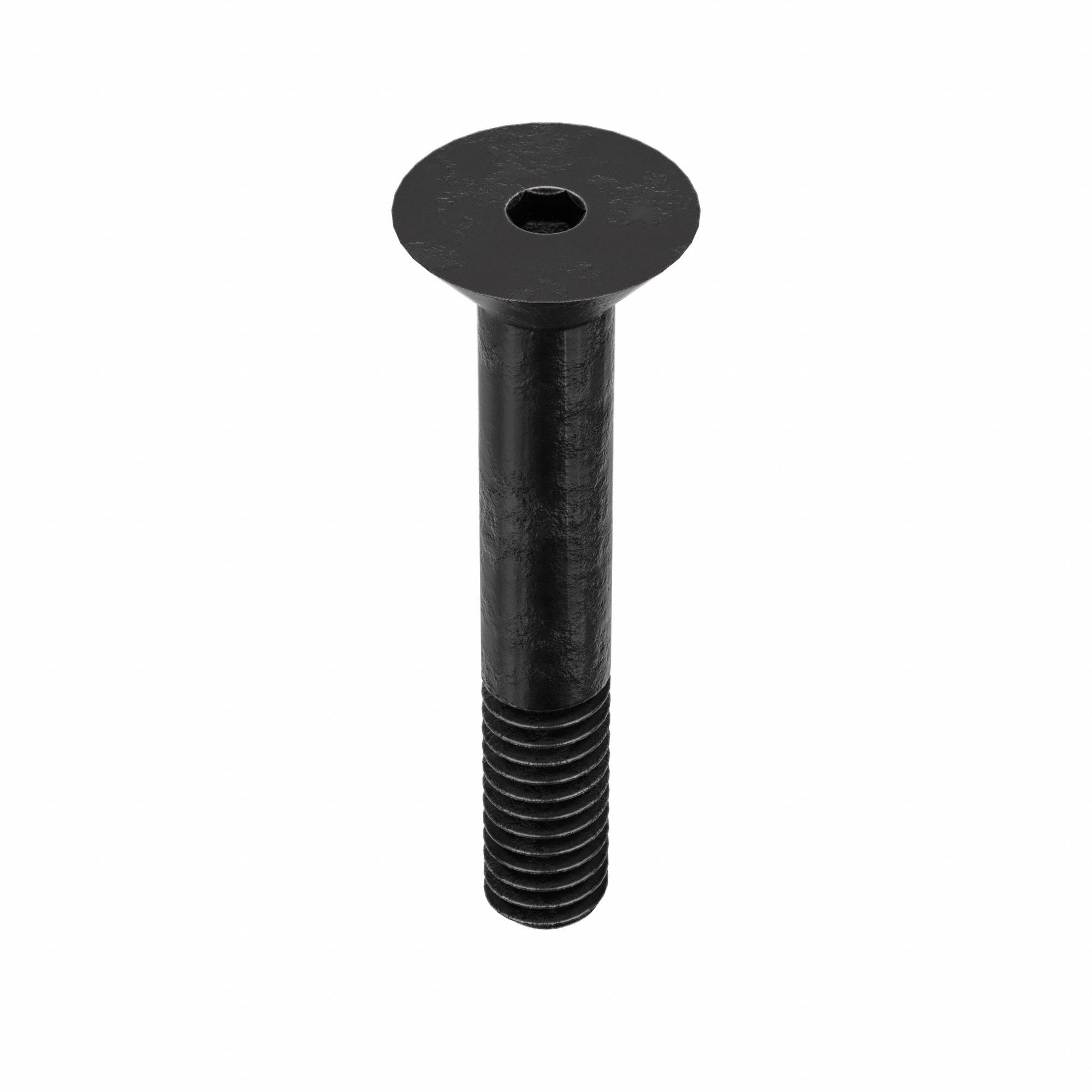 SOCKET FLAT HEAD SCREW, #8-32 THREAD SIZE, 1 IN L, FLAT, BLACK OXIDE, STEEL, UNC, 100 PK