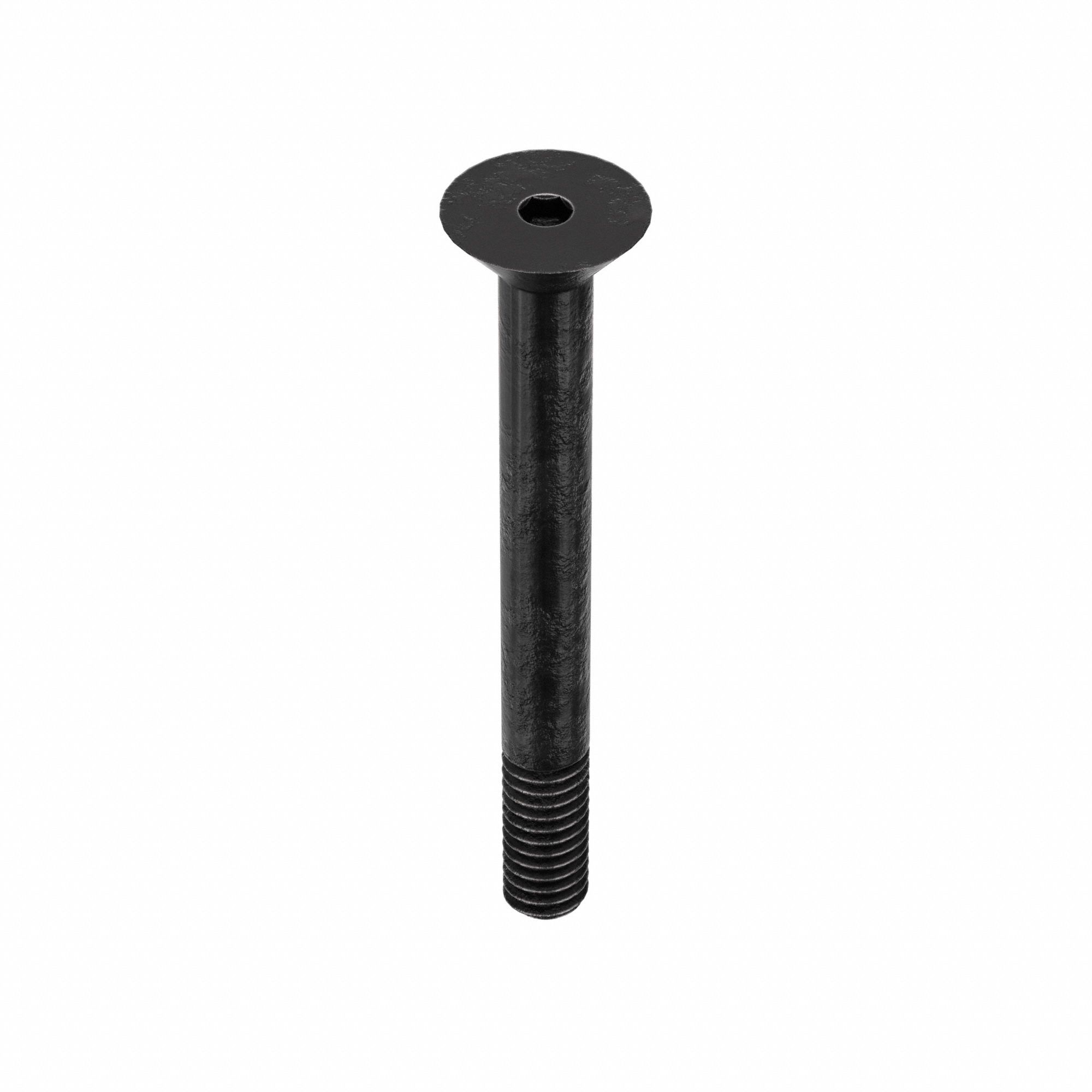 SOCKET FLAT HEAD SCREW, #8-32 THREAD SIZE, 1½ IN L, FLAT, BLACK OXIDE, STEEL, UNC, 100 PK