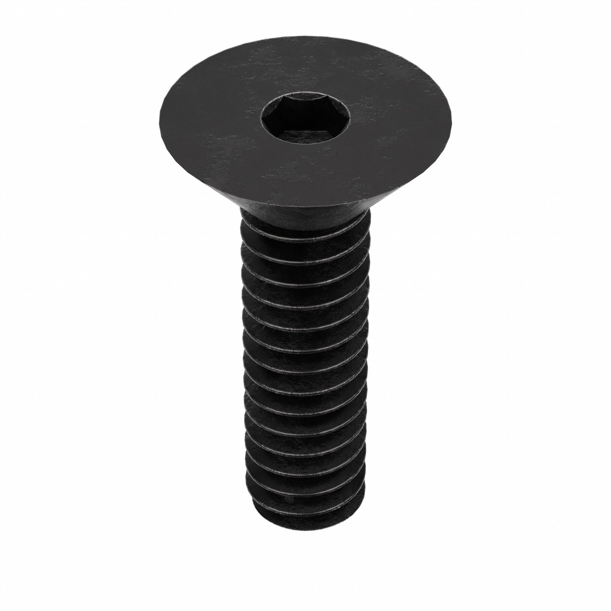 Socket Flat Head Screw: #10-24 Thread Size, 5/8 in Lg, Flat, Black Oxide, Alloy Steel, 100 PK