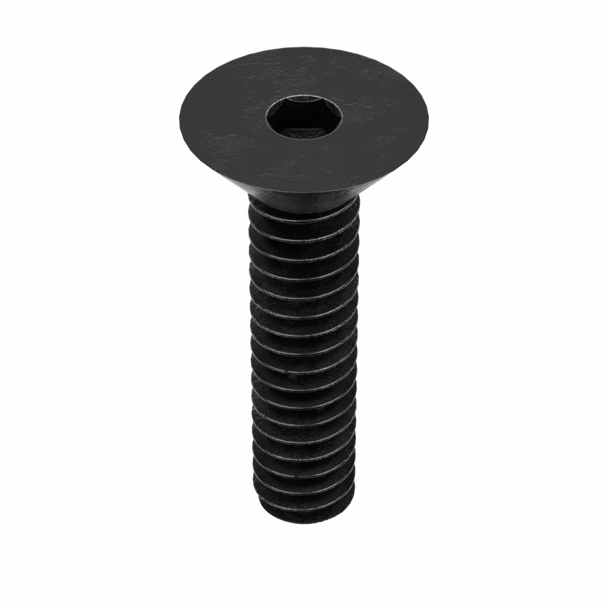 Socket Flat Head Screw: #10-24 Thread Size, 3/4 in Lg, Flat, Black Oxide, Alloy Steel, 100 PK