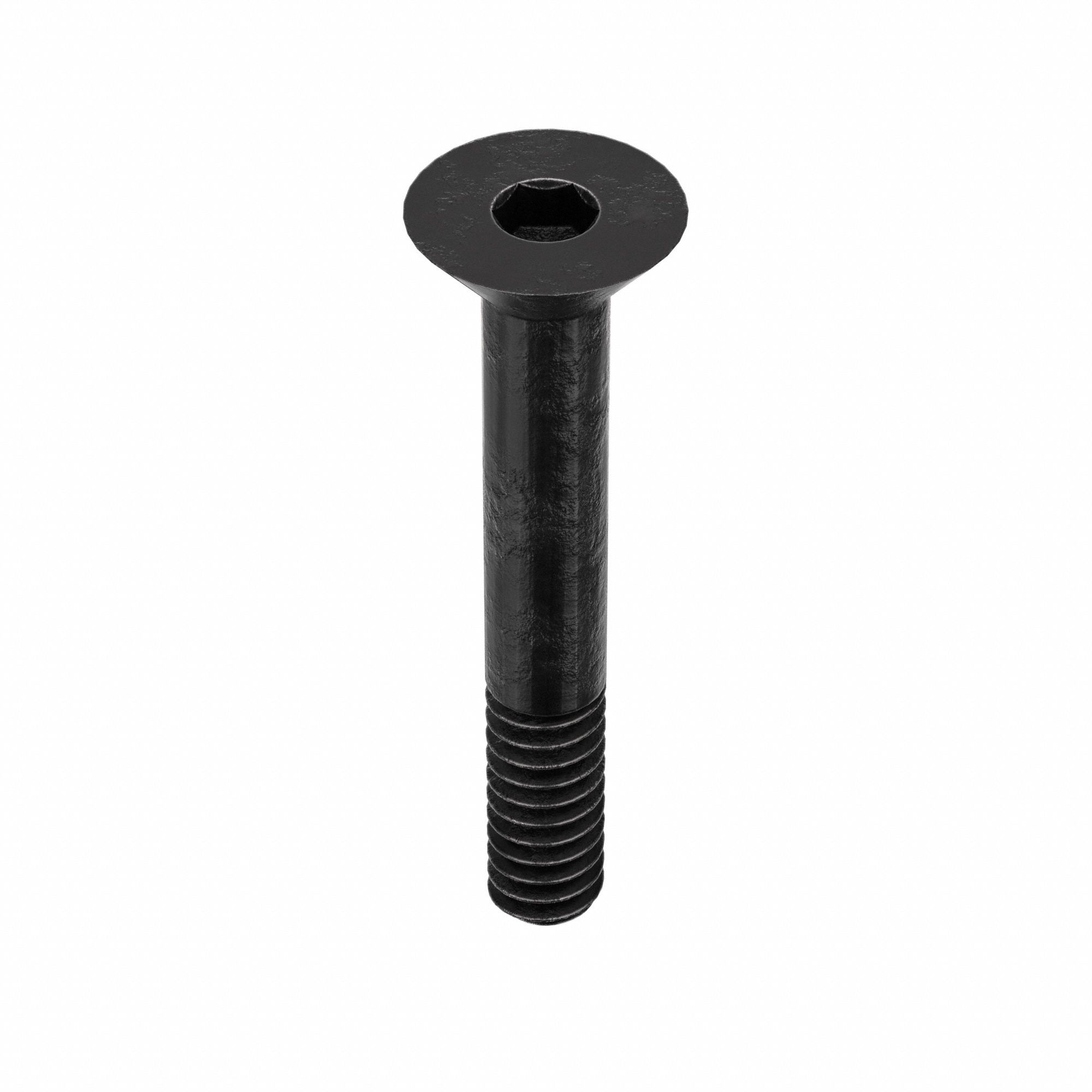 SOCKET FLAT HEAD SCREW, #10-24 THREAD SIZE, 1¼ IN L, FLAT, BLACK OXIDE, STEEL, UNC, 100 PK