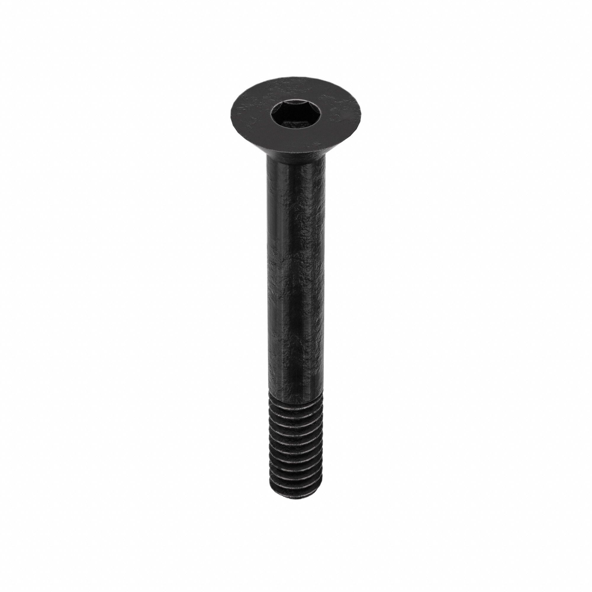 SOCKET FLAT HEAD SCREW, #10-24 THREAD SIZE, 1½ IN L, FLAT, BLACK OXIDE, STEEL, UNC, 100 PK