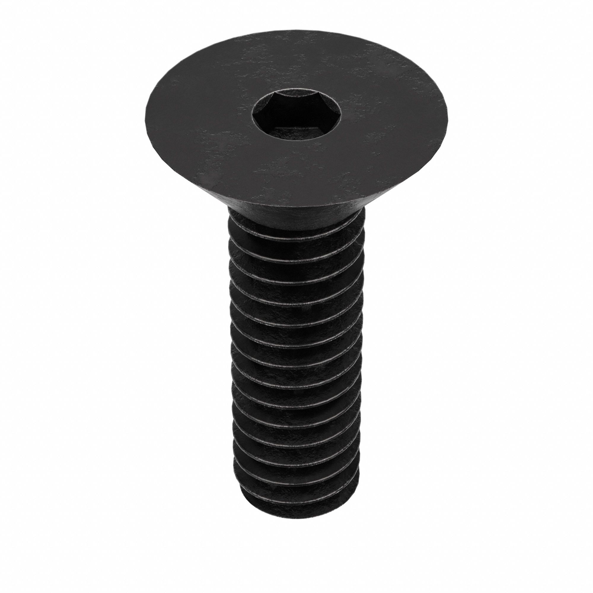 Socket Flat Head Screw: 1/4"-20 Thread Size, 3/4 in Lg, Flat, Black Oxide, Alloy Steel, 100 PK