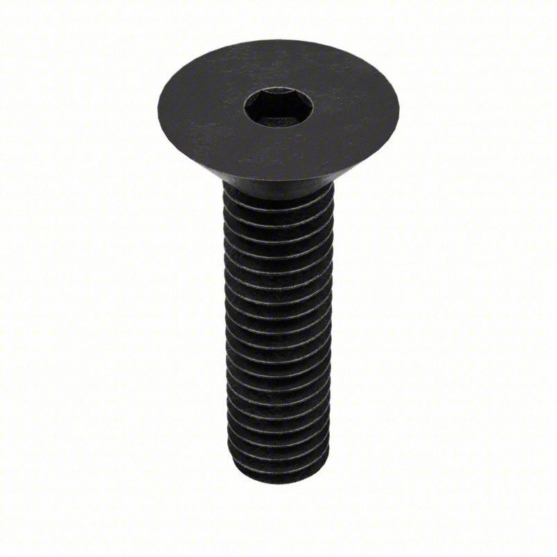 Socket Flat Head Screw: 5/16"-18 Thread Size, 1 1/2 in Lg, Flat, Black Oxide, Alloy Steel, 50 PK