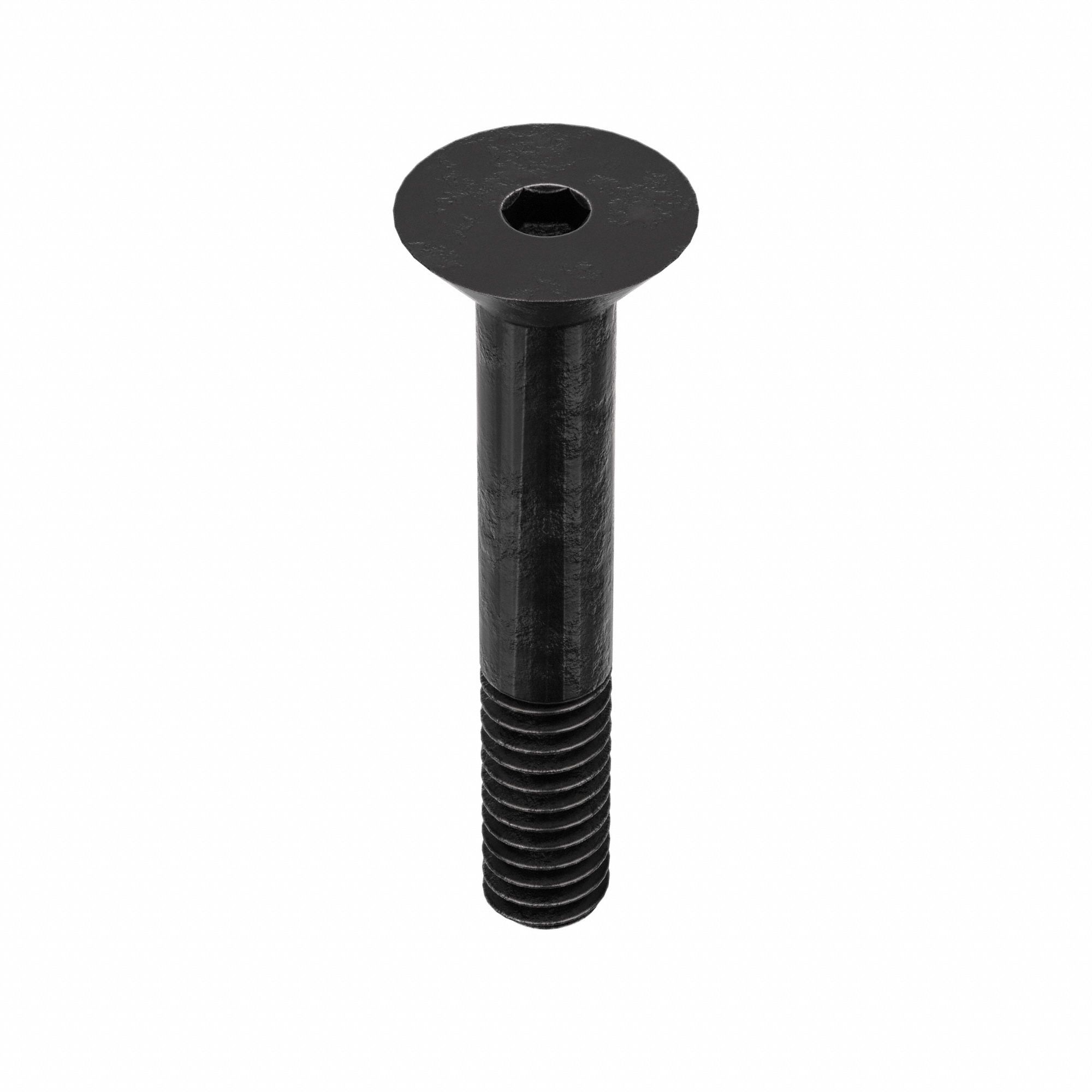 Socket Flat Head Screw: 1/4"-20 Thread Size, 1 1/2 in Lg, Flat, Black Oxide, Alloy Steel, 100 PK