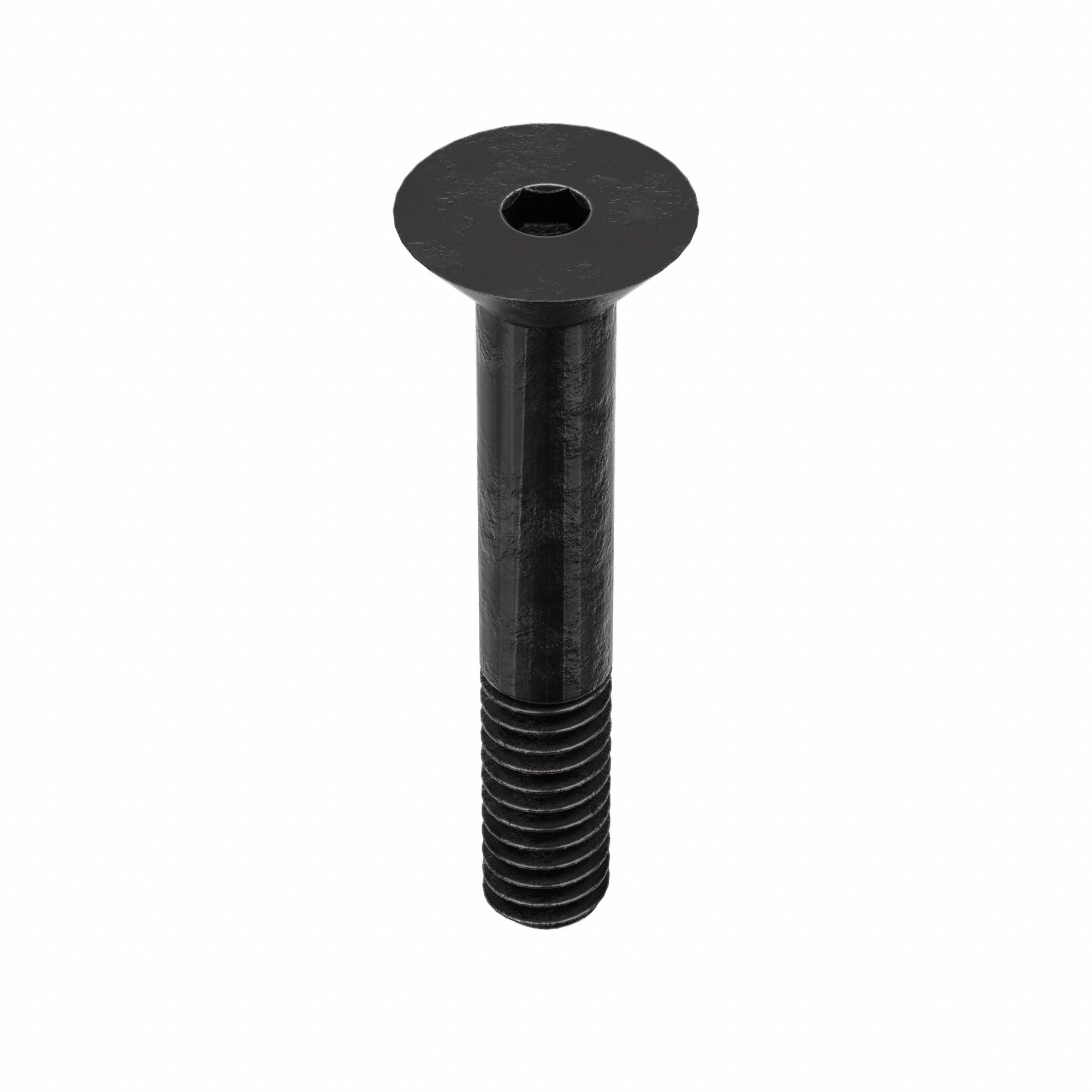 SOCKET FLAT HEAD SCREW, ¼"-20 THREAD SIZE, 1½ IN L, FLAT, BLACK OXIDE, STEEL, 100 PK