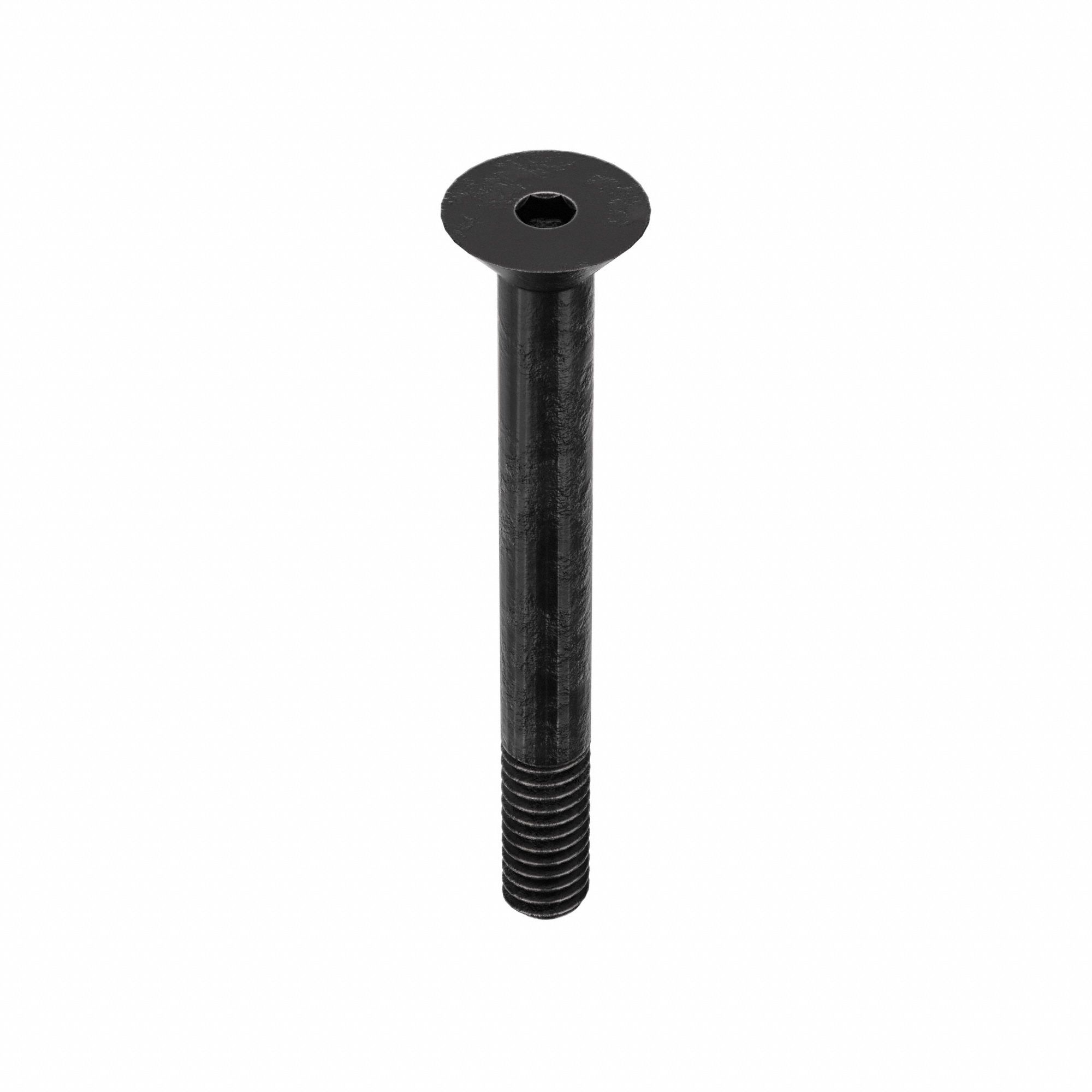 Socket Flat Head Screw: 1/4"-20 Thread Size, 2 1/4 in Lg, Flat, Black Oxide, Alloy Steel, 50 PK