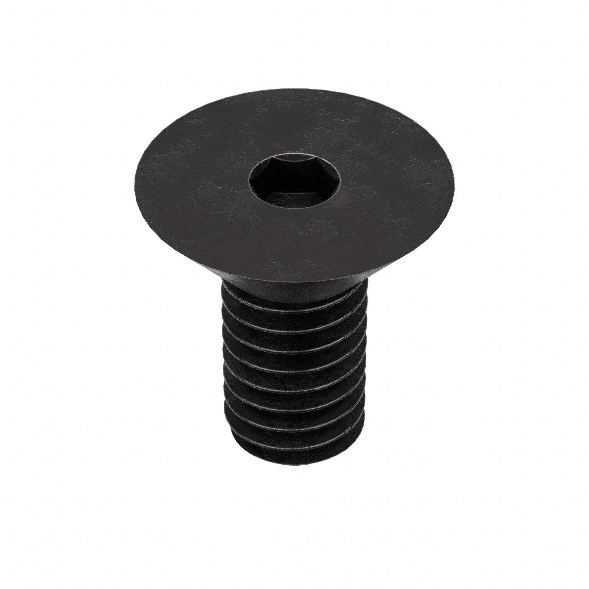 Socket Flat Head Screw: 5/16"-18 Thread Size, 1/2 in Lg, Flat, Black Oxide, Alloy Steel, 100 PK
