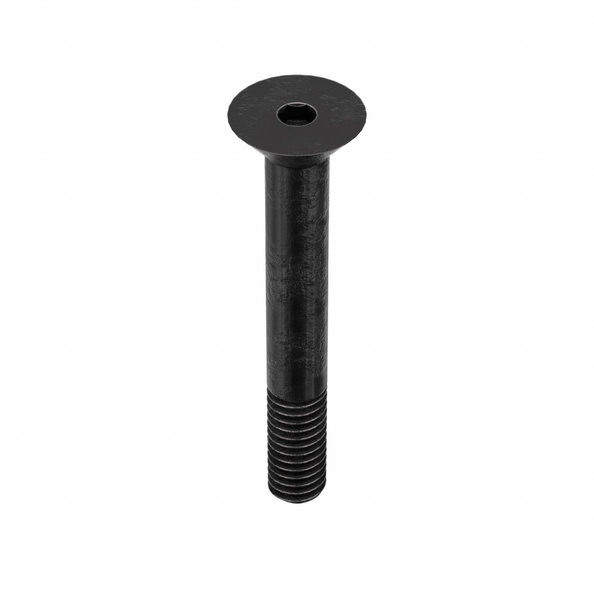 Socket Flat Head Screw: 5/16"-18 Thread Size, 2 1/4 in Lg, Flat, Black Oxide, Alloy Steel, 25 PK