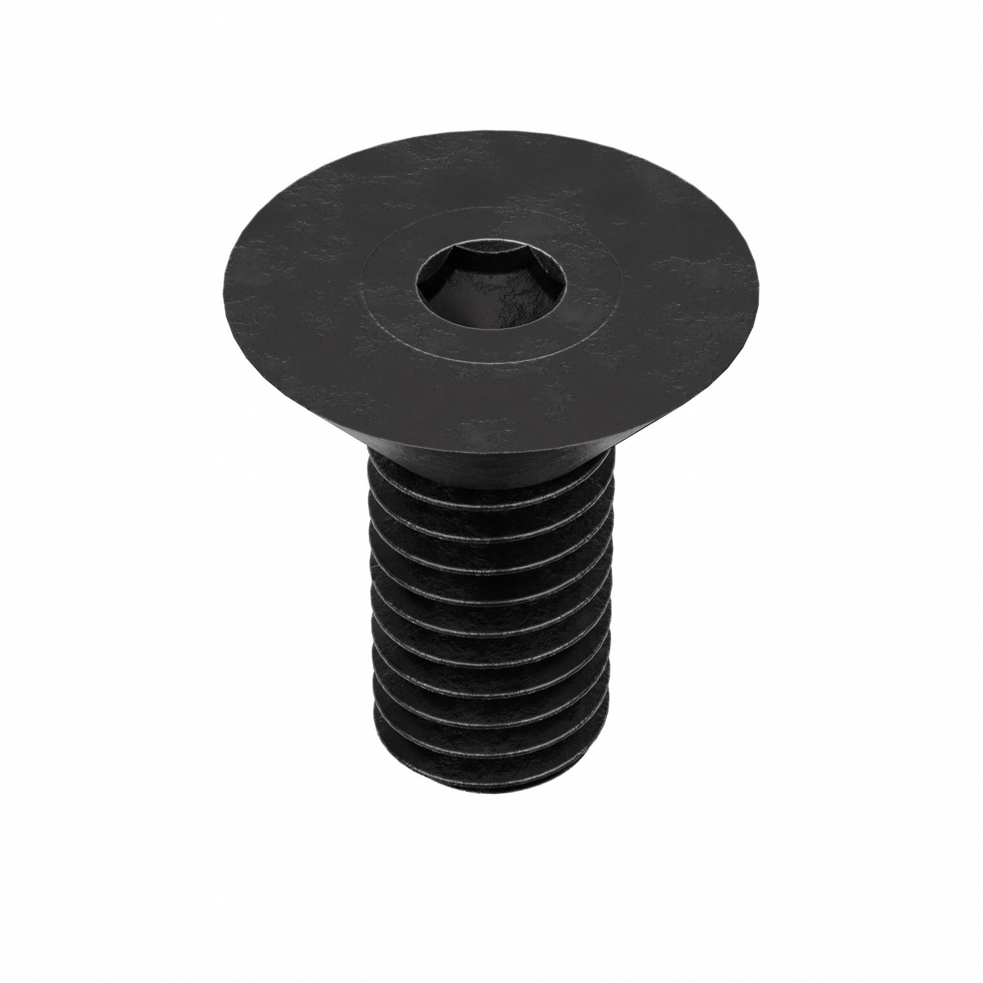 Socket Flat Head Screw: 3/8"-16 Thread Size, 1/2 in Lg, Flat, Black Oxide, Alloy Steel, 50 PK
