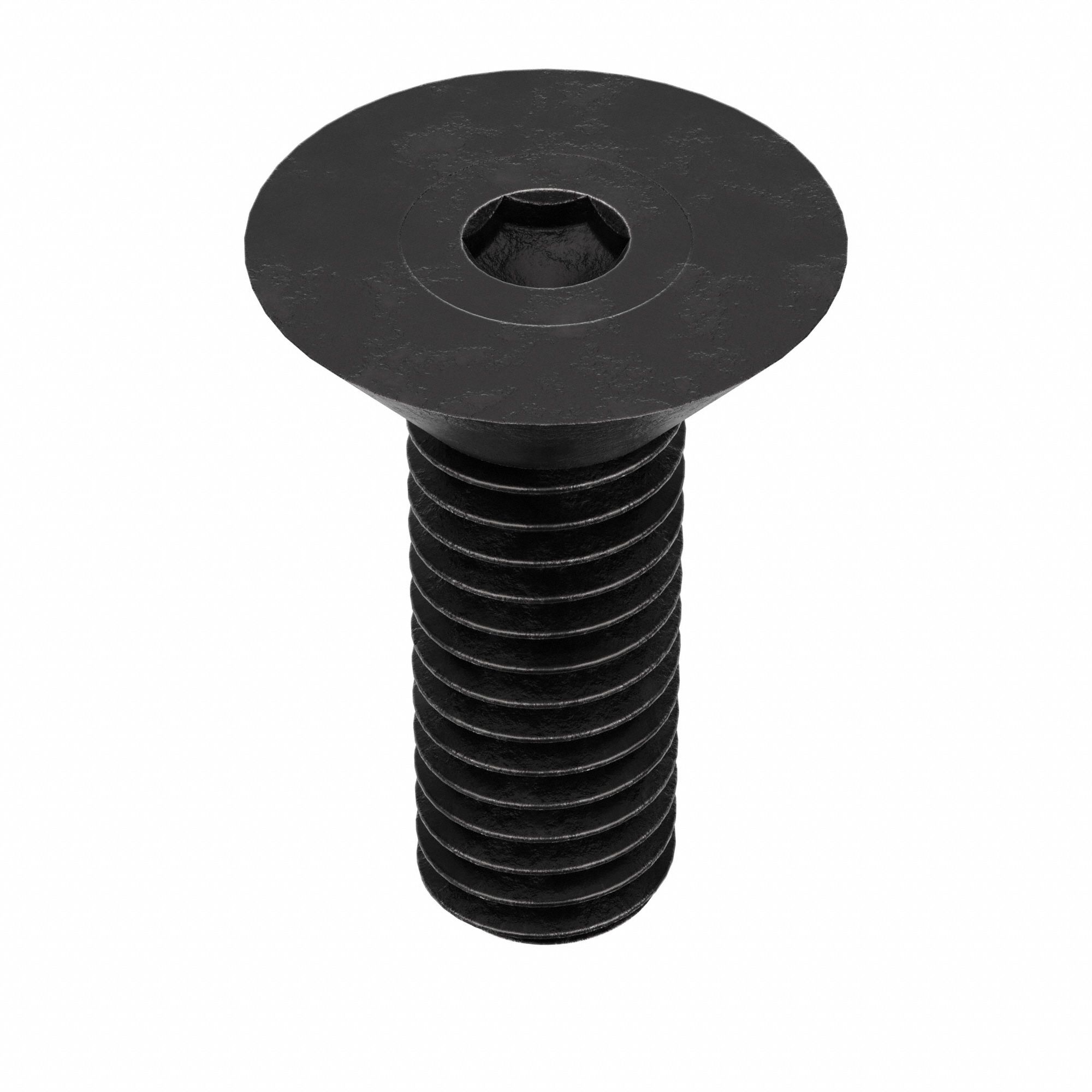 Socket Flat Head Screw: 3/8"-16 Thread Size, 3/4 in Lg, Flat, Black Oxide, Alloy Steel, 50 PK