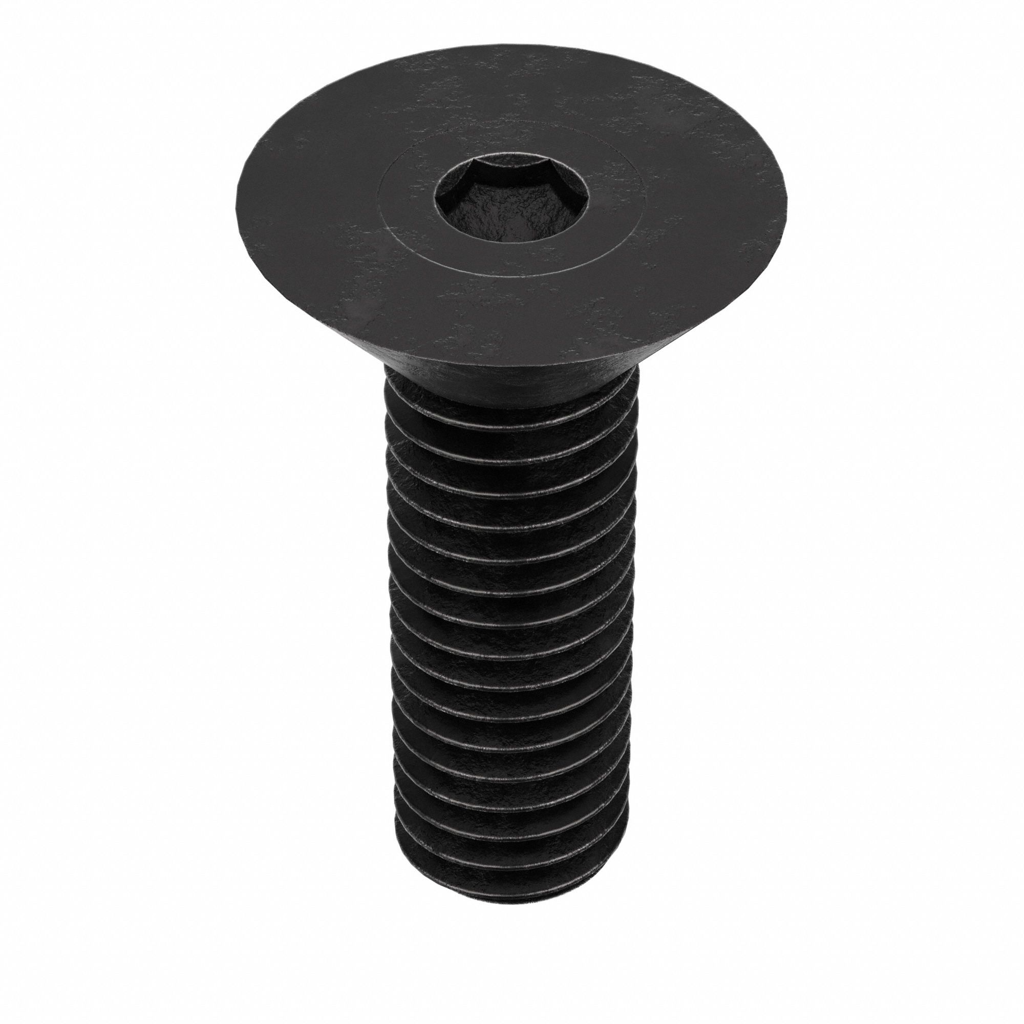 Socket Flat Head Screw: 3/8"-16 Thread Size, 7/8 in Lg, Flat, Black Oxide, Alloy Steel, 50 PK