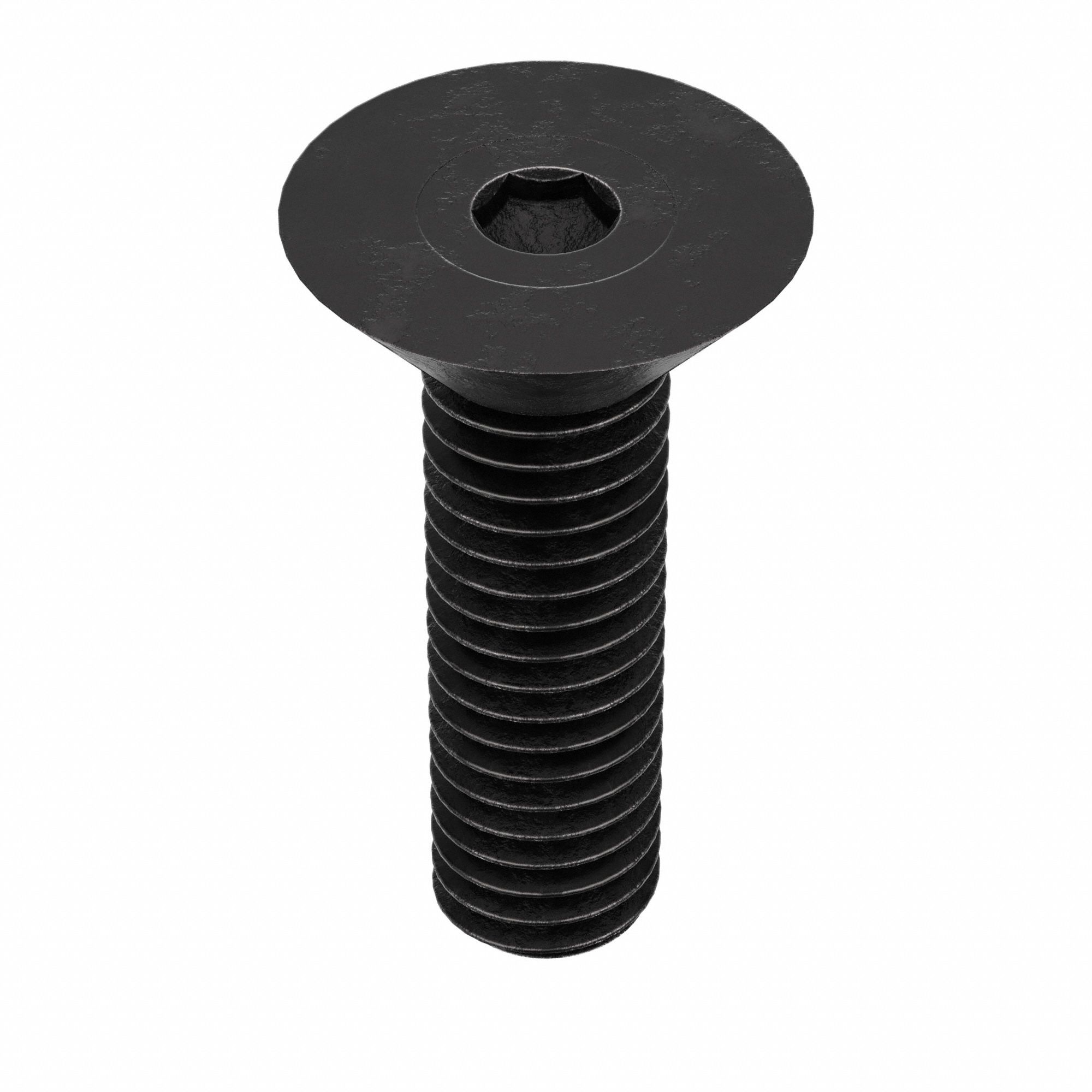 Socket Flat Head Screw: 3/8"-16 Thread Size, 1 in Lg, Flat, Black Oxide, Alloy Steel, 50 PK