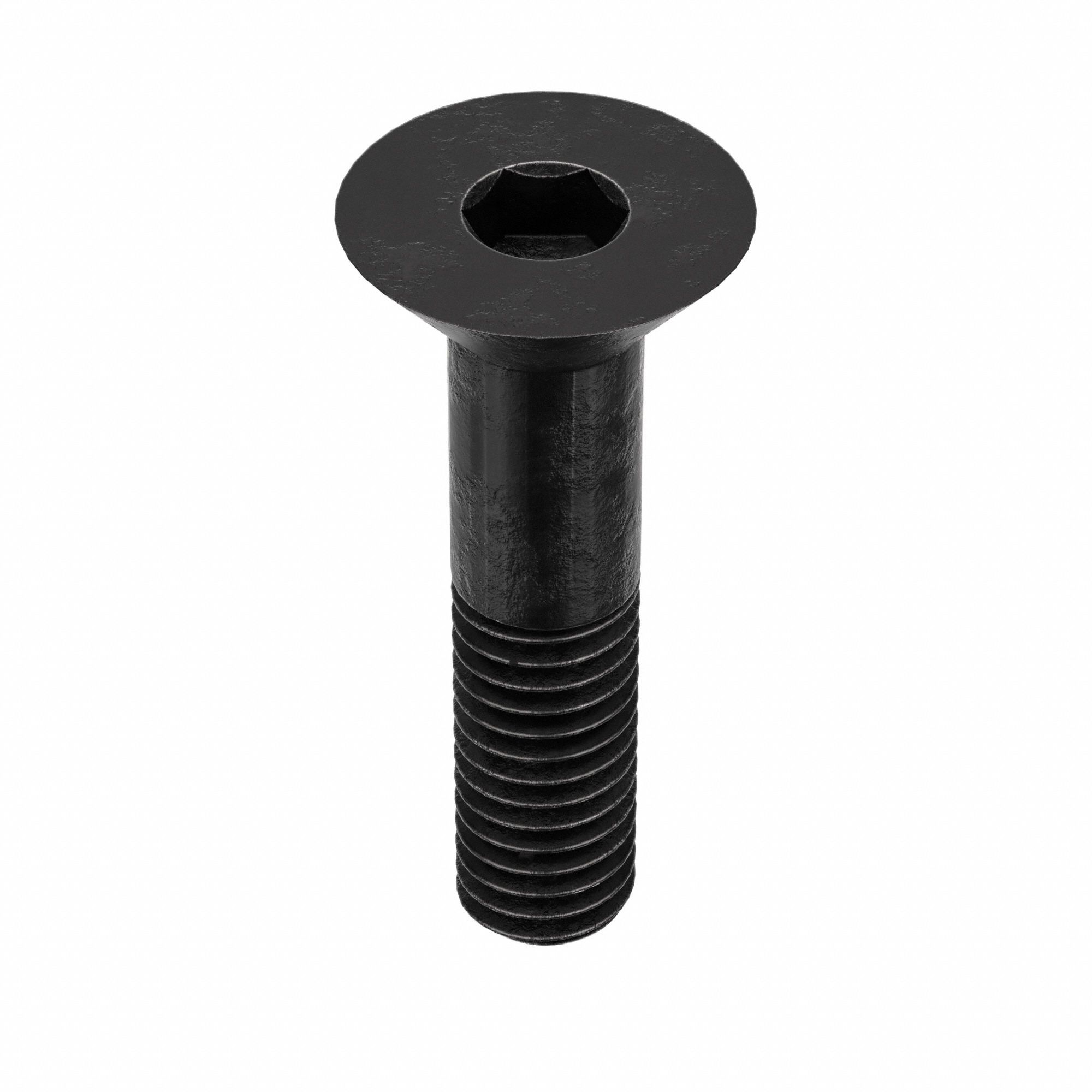 Socket Flat Head Screw: 3/8"-16 Thread Size, 1 3/8 in Lg, Flat, Black Oxide, Alloy Steel, 50 PK