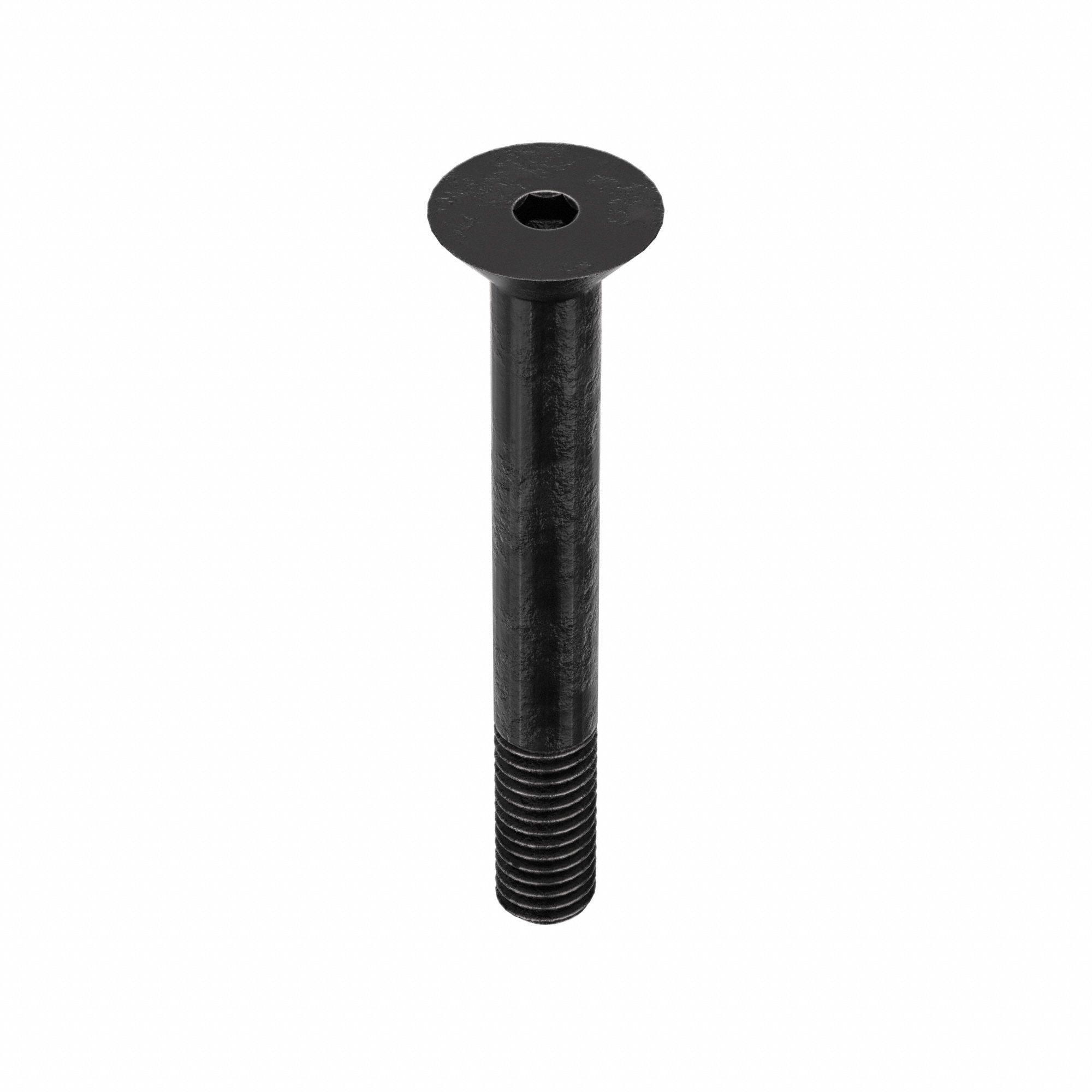 Socket Flat Head Screw: 3/8"-16 Thread Size, 2 3/4 in Lg, Flat, Black Oxide, Alloy Steel, 25 PK