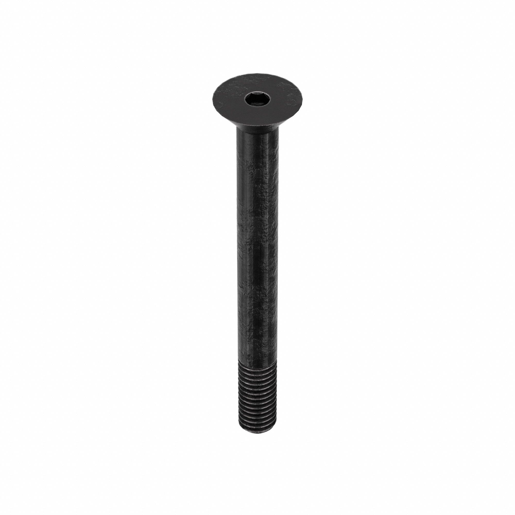 Socket Flat Head Screw: 3/8"-16 Thread Size, 3 1/2 in Lg, Flat, Black Oxide, Alloy Steel, 10 PK