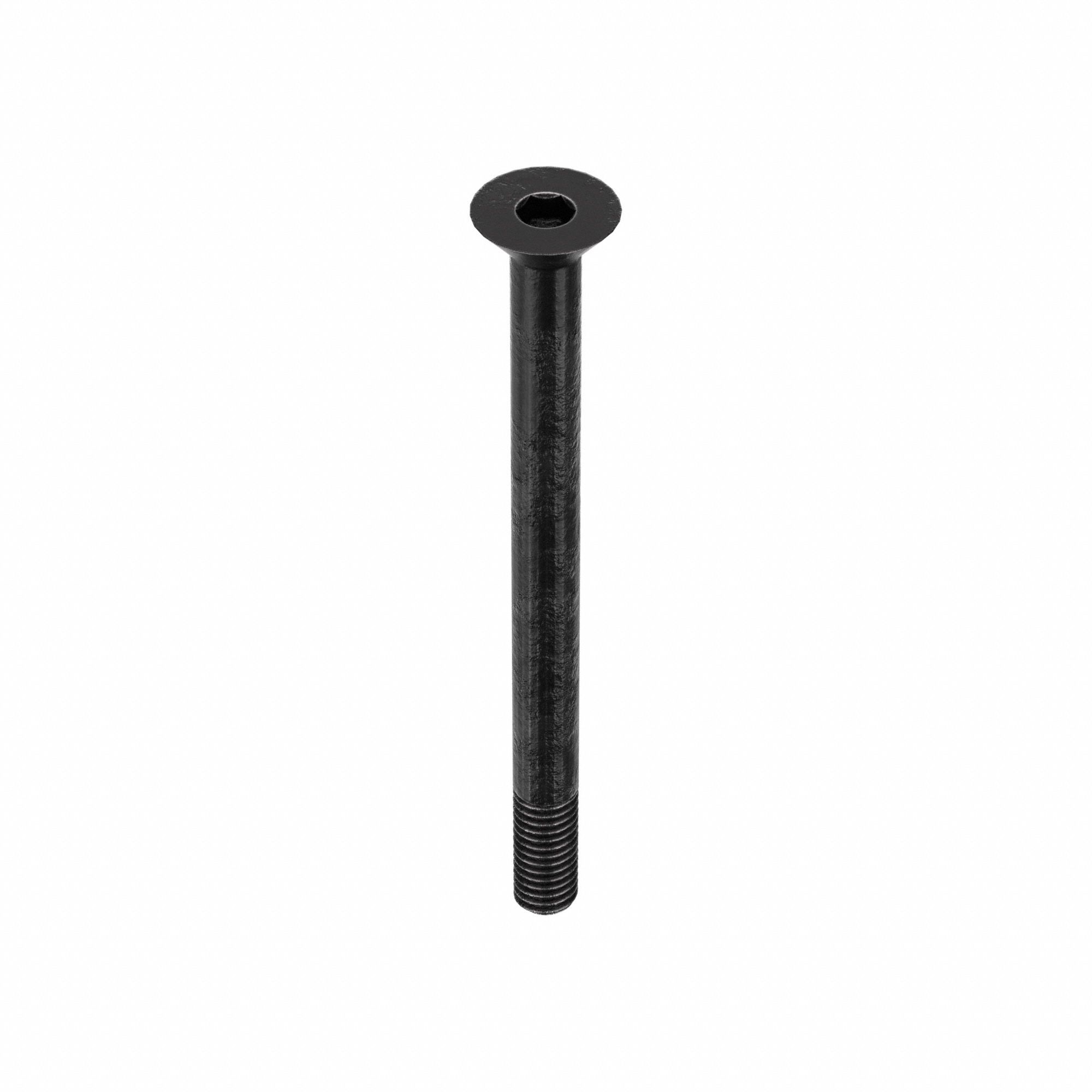 Socket Flat Head Screw: 3/8"-16 Thread Size, 4 1/2 in Lg, Flat, Black Oxide, Alloy Steel, 10 PK