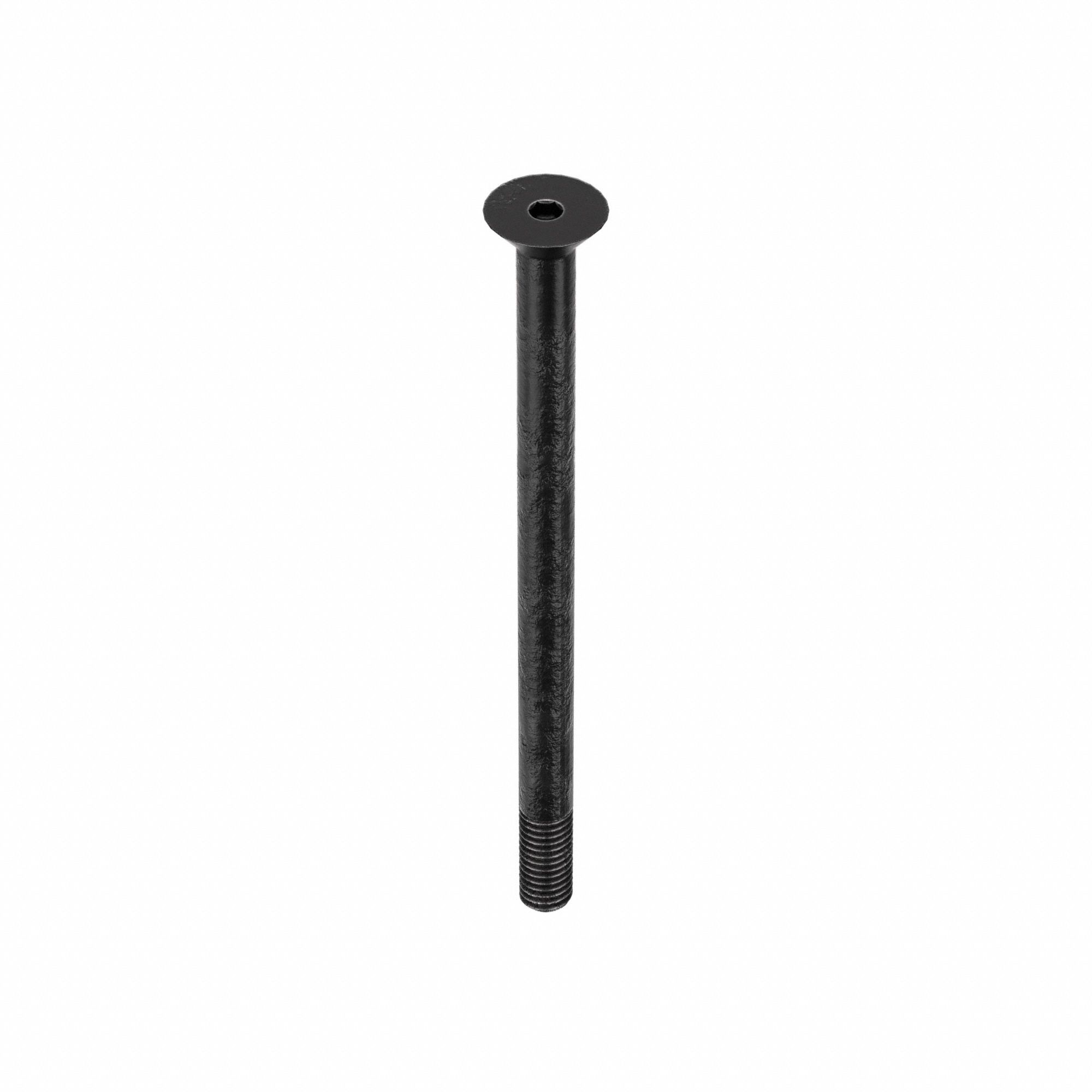 Socket Flat Head Screw: 3/8"-16 Thread Size, 5 1/2 in Lg, Flat, Black Oxide, Alloy Steel, 10 PK