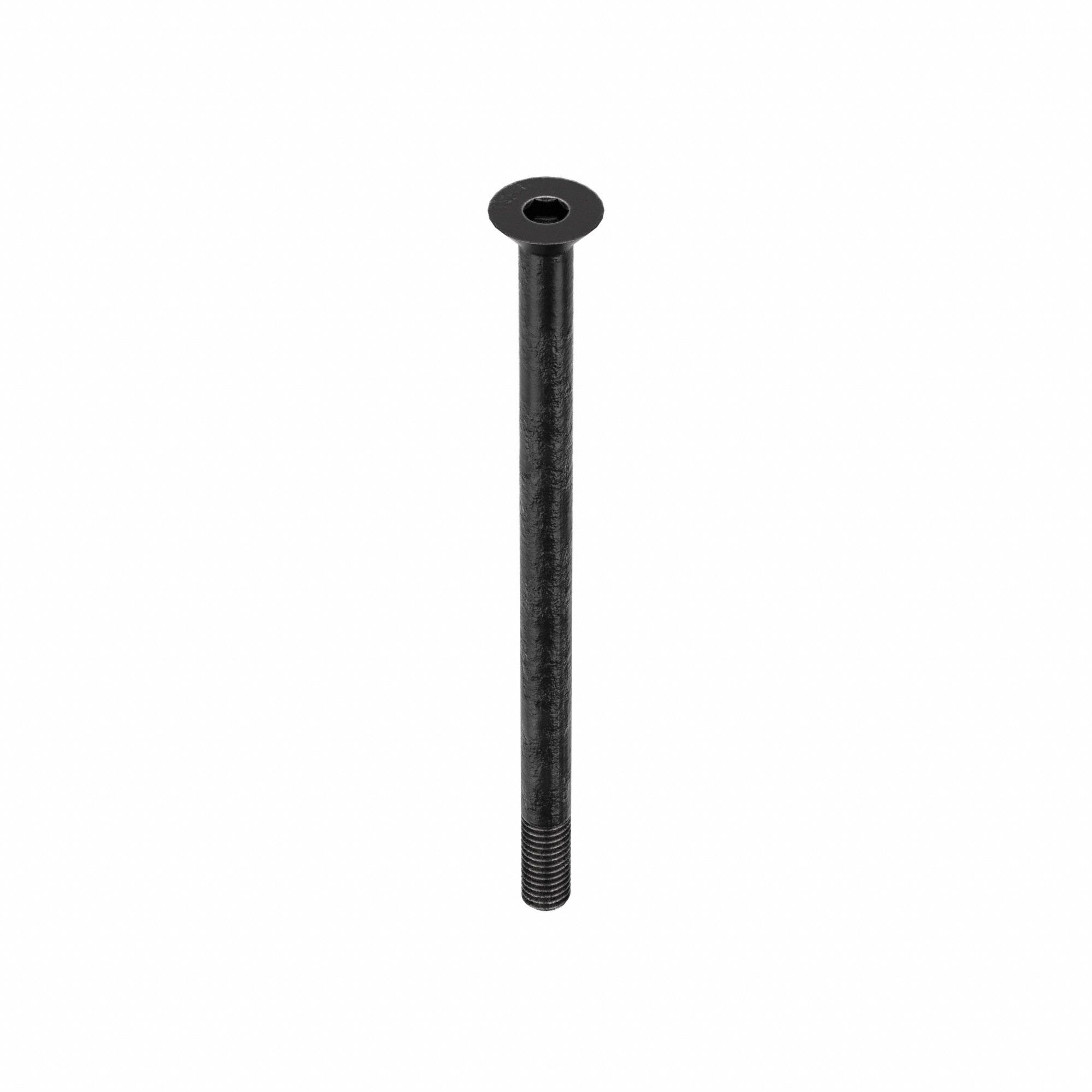 Socket Flat Head Screw: 3/8"-16 Thread Size, 6 in Lg, Flat, Black Oxide, Alloy Steel, 10 PK