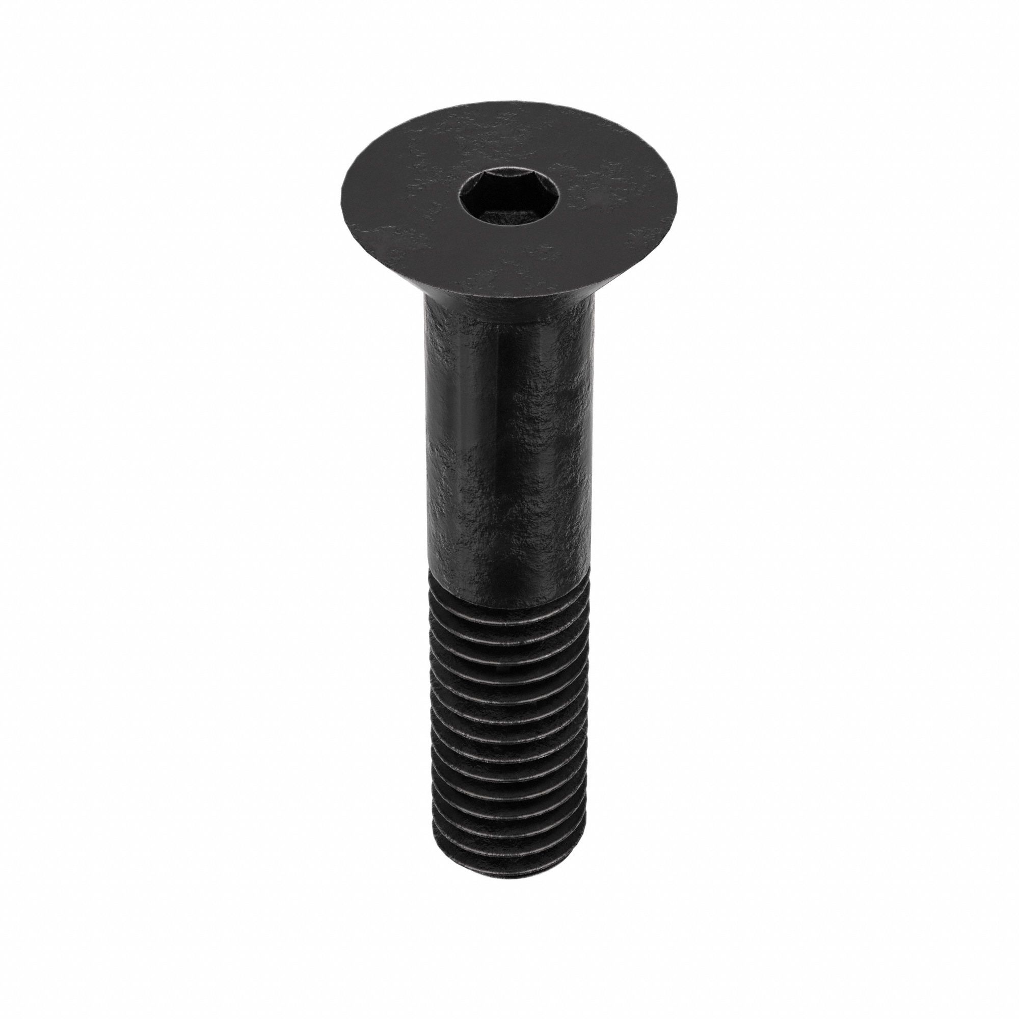 Socket Flat Head Screw: 7/16"-14 Thread Size, 2 in Lg, Flat, Black Oxide, Alloy Steel, 10 PK