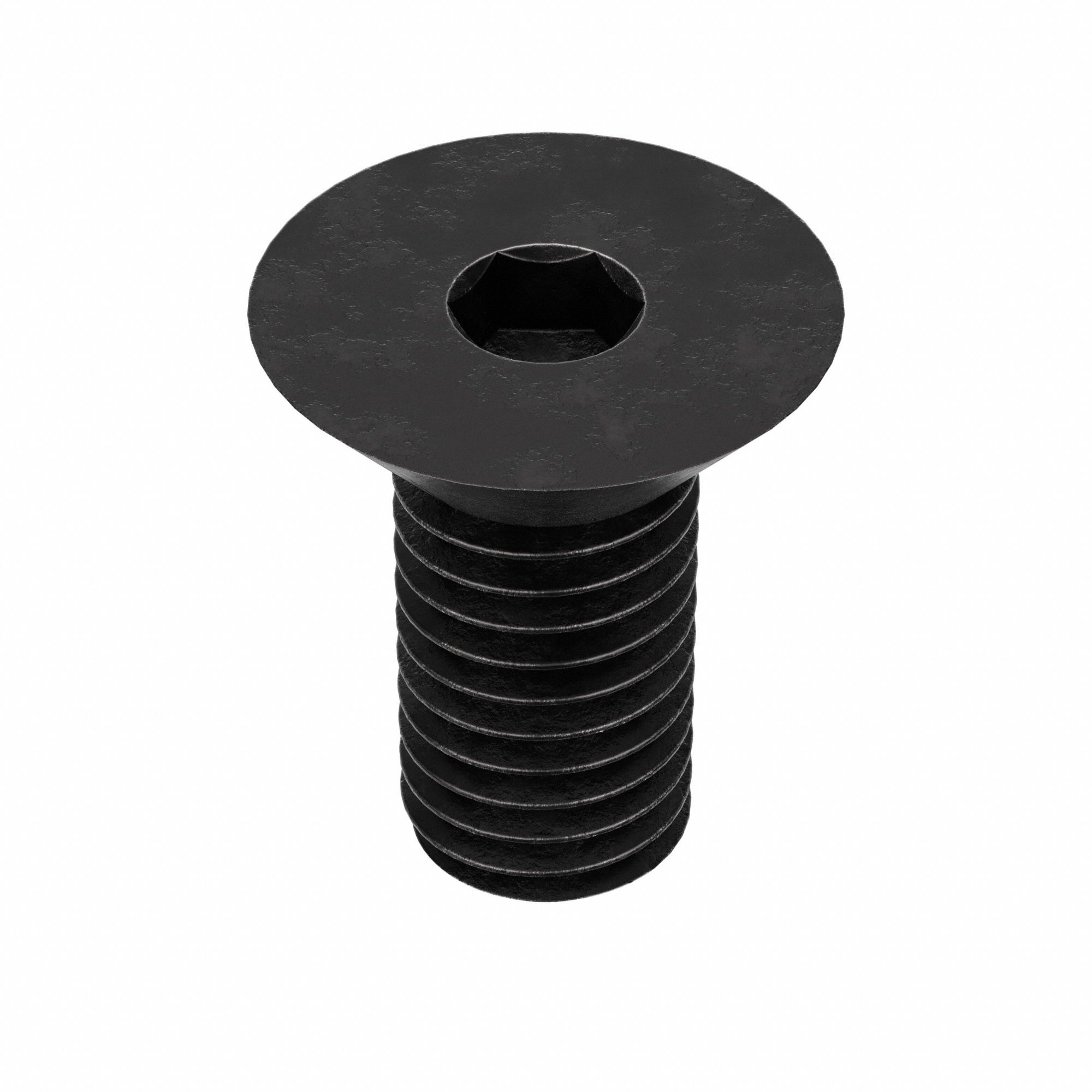 Socket Flat Head Screw: 1/2"-13 Thread Size, 7/8 in Lg, Flat, Black Oxide, Alloy Steel, 10 PK