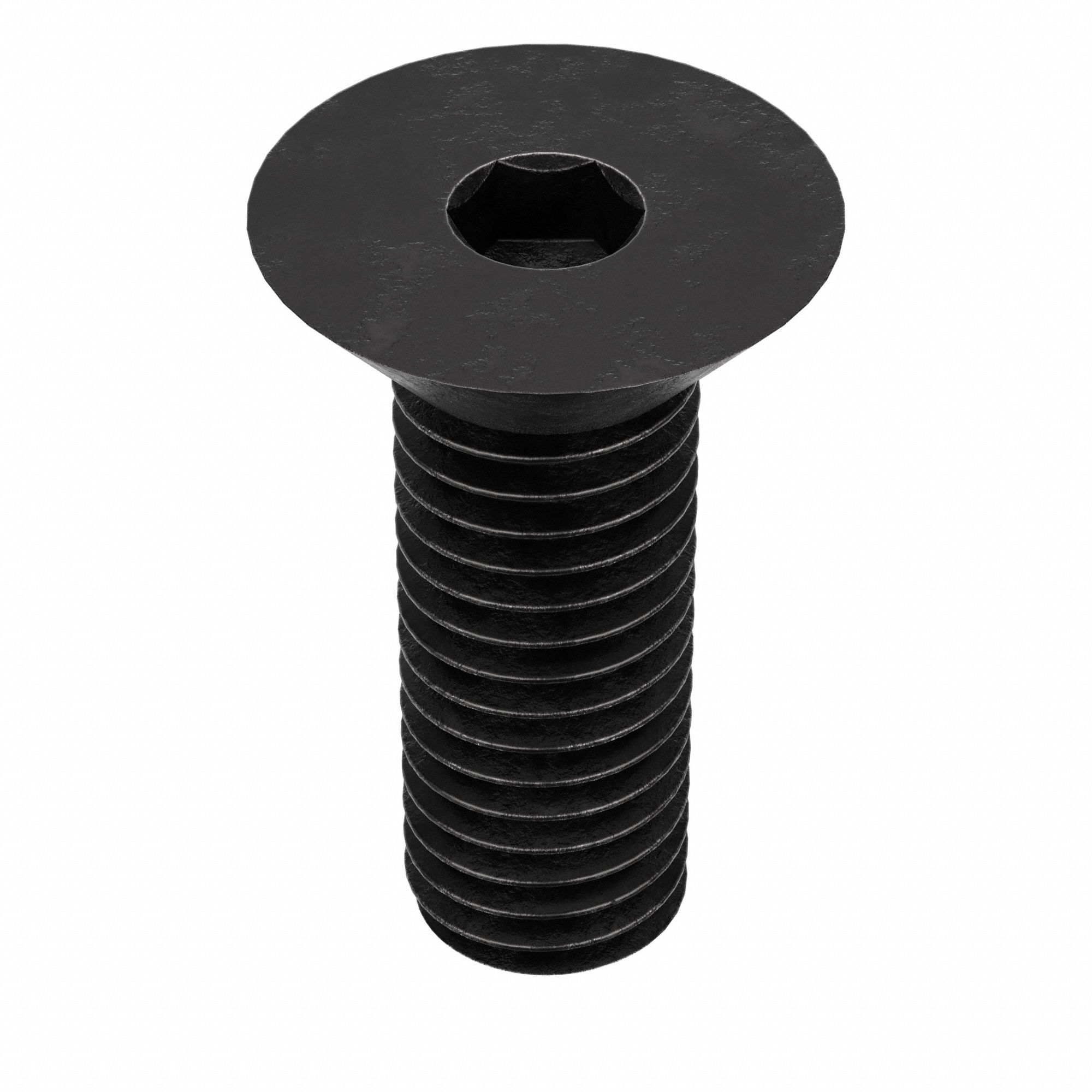 Socket Flat Head Screw: 1/2"-13 Thread Size, 1 1/4 in Lg, Flat, Black Oxide, Alloy Steel, 10 PK