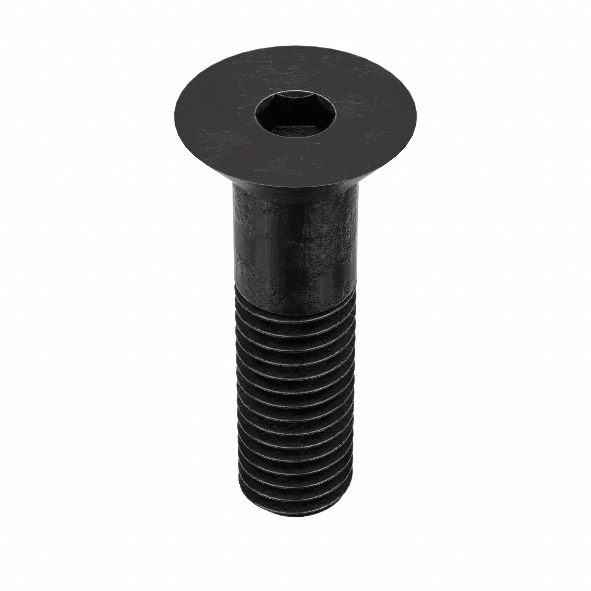 Socket Flat Head Screw: 1/2"-13 Thread Size, 1 3/4 in Lg, Flat, Black Oxide, Alloy Steel, 10 PK