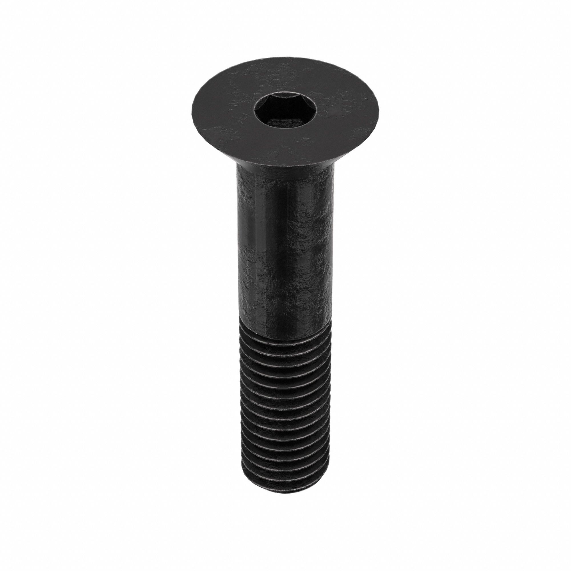 Socket Flat Head Screw: 1/2"-13 Thread Size, 2 in Lg, Flat, Black Oxide, Alloy Steel, 10 PK