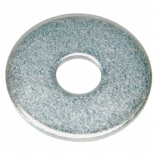 GRAINGER APPROVED Flat Washer, Type B, 0.090 in to 0.112 in Thickness, Silver, PK 2 26L061
