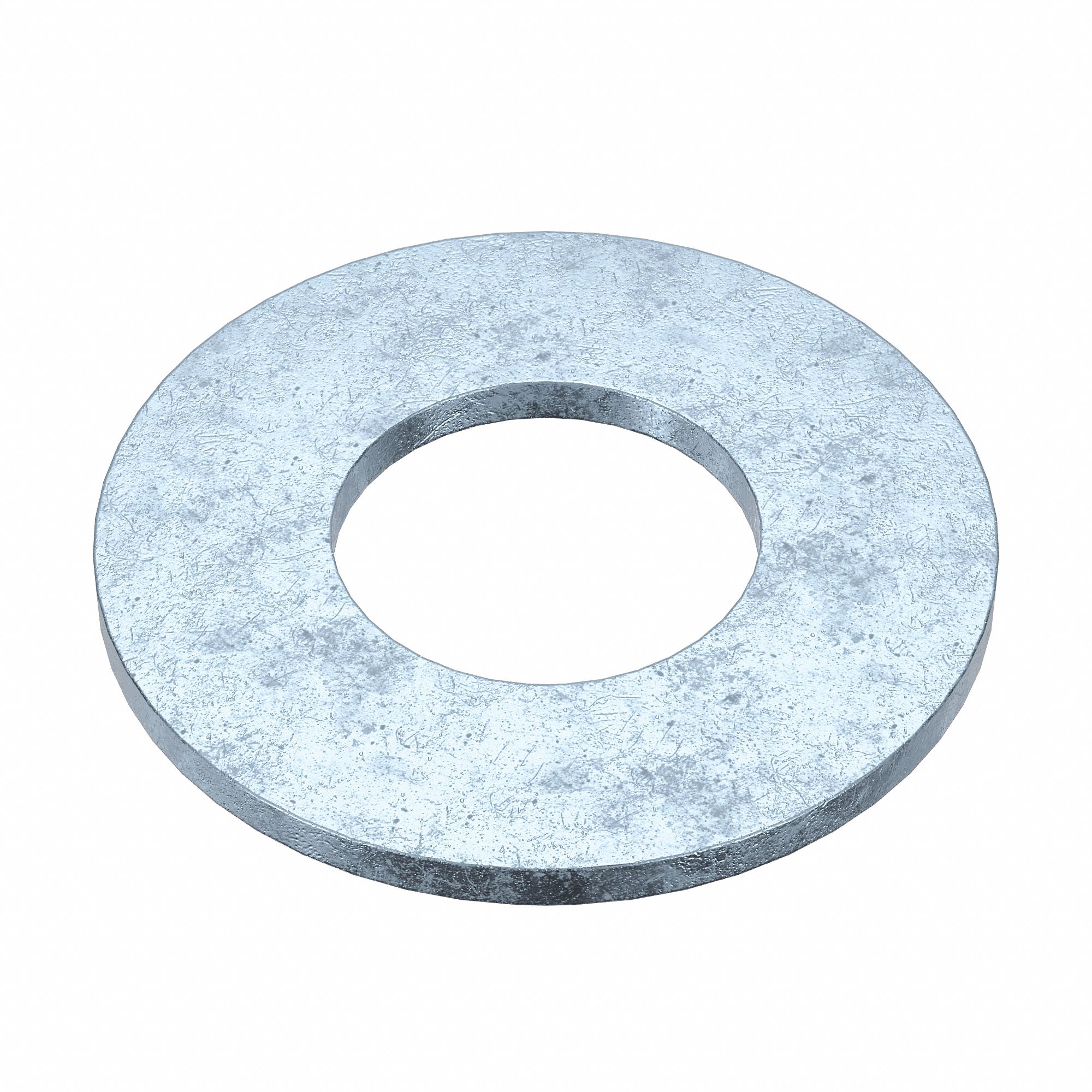 Narrow Rim Type B Washer: Case Hardened, Zinc Plated, Steel, 9/16 in Screw Sz, 0.594 in In Dia, 5 PK
