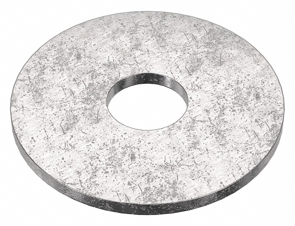 Wide Rim Type B Washer: 18-8, Stainless Steel, 9/16 in Screw Sz, 0.594 in In Dia, 2 in Out Dia, 5 PK