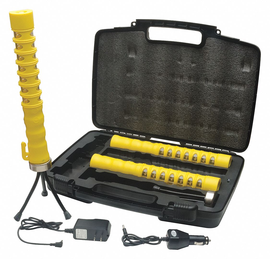 AERVOE, Yellow LED, Yellow Shell, LED Baton Road Flare Kit with 3