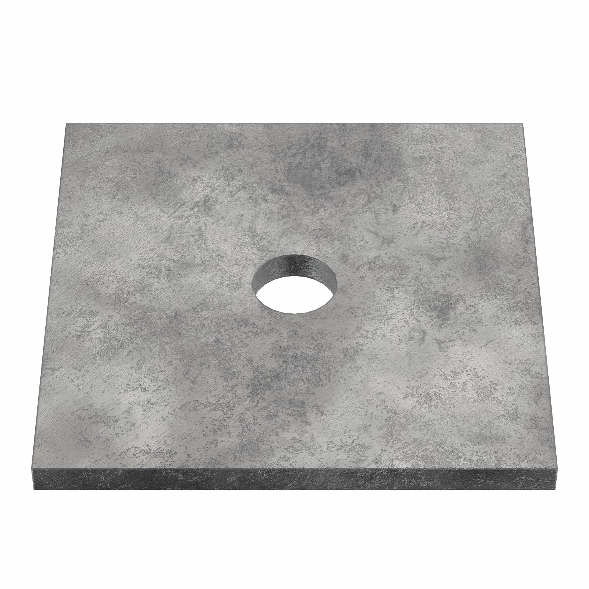 Square Washer: Case Hardened, Hot-Dipped Galvanized, Steel, 5/8 in Screw Sz, 0.688 in In Dia