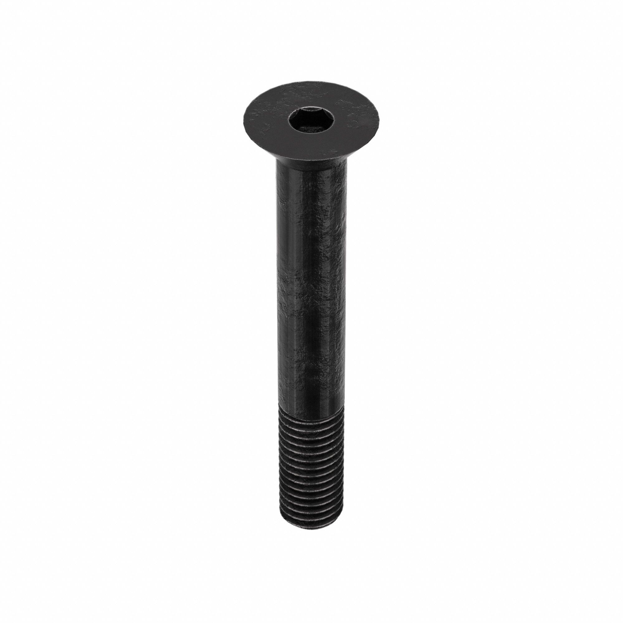 Socket Flat Head Screw: 1/2"-13 Thread Size, 3 1/2 in Lg, Flat, Black Oxide, Alloy Steel, 5 PK