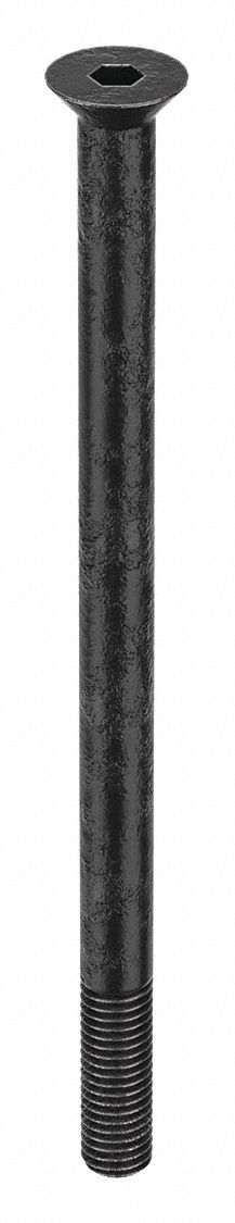 Socket Flat Head Screw: 1/2"-13 Thread Size, 8 in Lg, Flat, Black Oxide, Alloy Steel, 5 PK