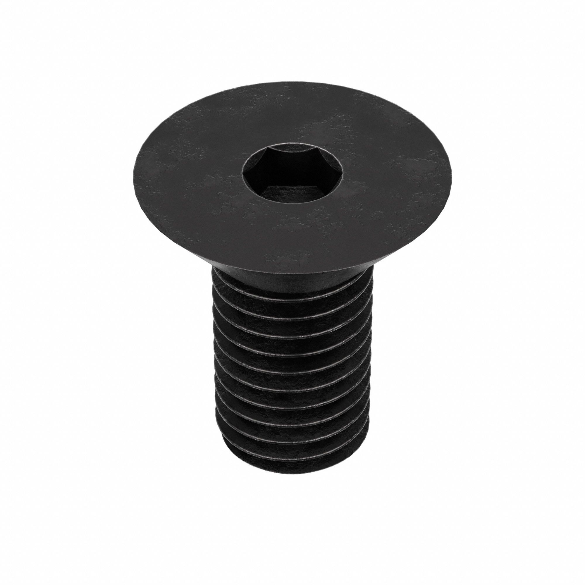 Socket Flat Head Screw: 5/8"-11 Thread Size, 1 in Lg, Flat, Black Oxide, Alloy Steel, 10 PK