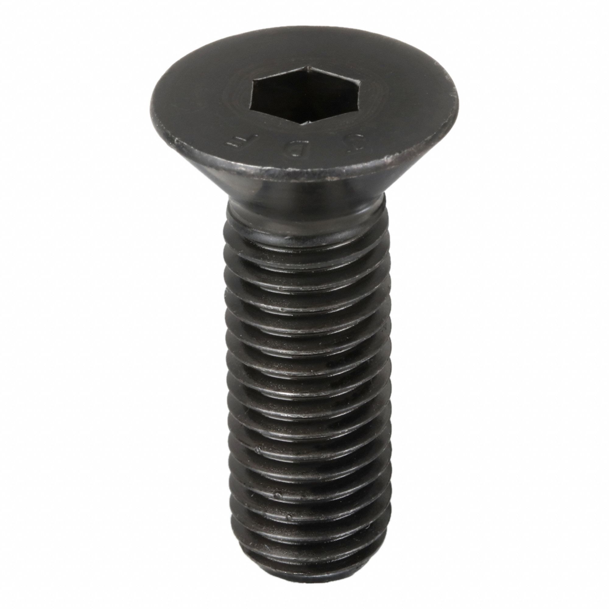 Socket Flat Head Screw: 5/8"-11 Thread Size, 2 in Lg, Flat, Black Oxide, Alloy Steel, 5 PK