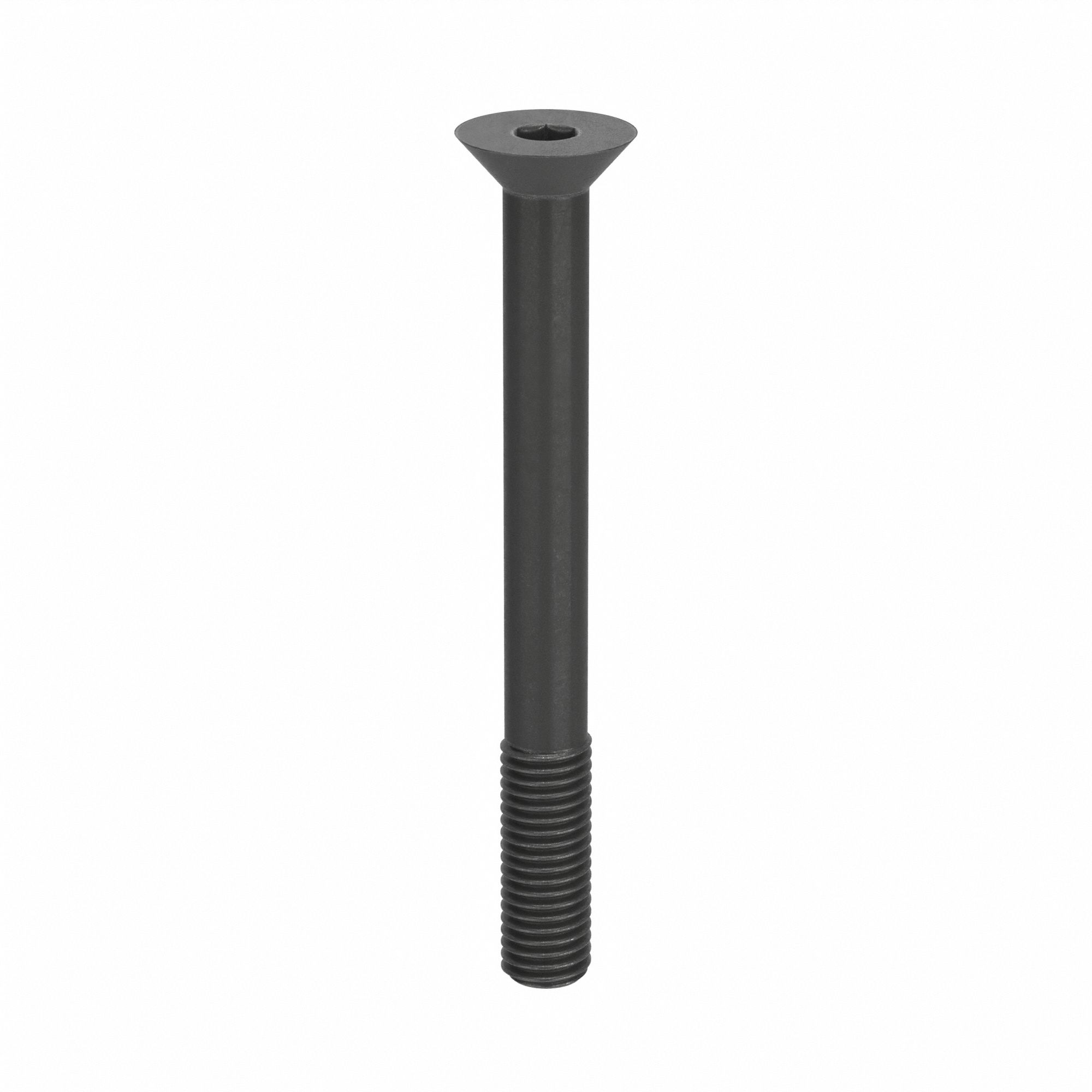 Socket Flat Head Screw: 5/8"-11 Thread Size, 6 in Lg, Flat, Black Oxide, Alloy Steel, 5 PK