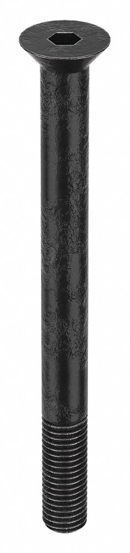Socket Flat Head Screw: 5/8"-11 Thread Size, 7 in Lg, Flat, Black Oxide, Alloy Steel, 5 PK