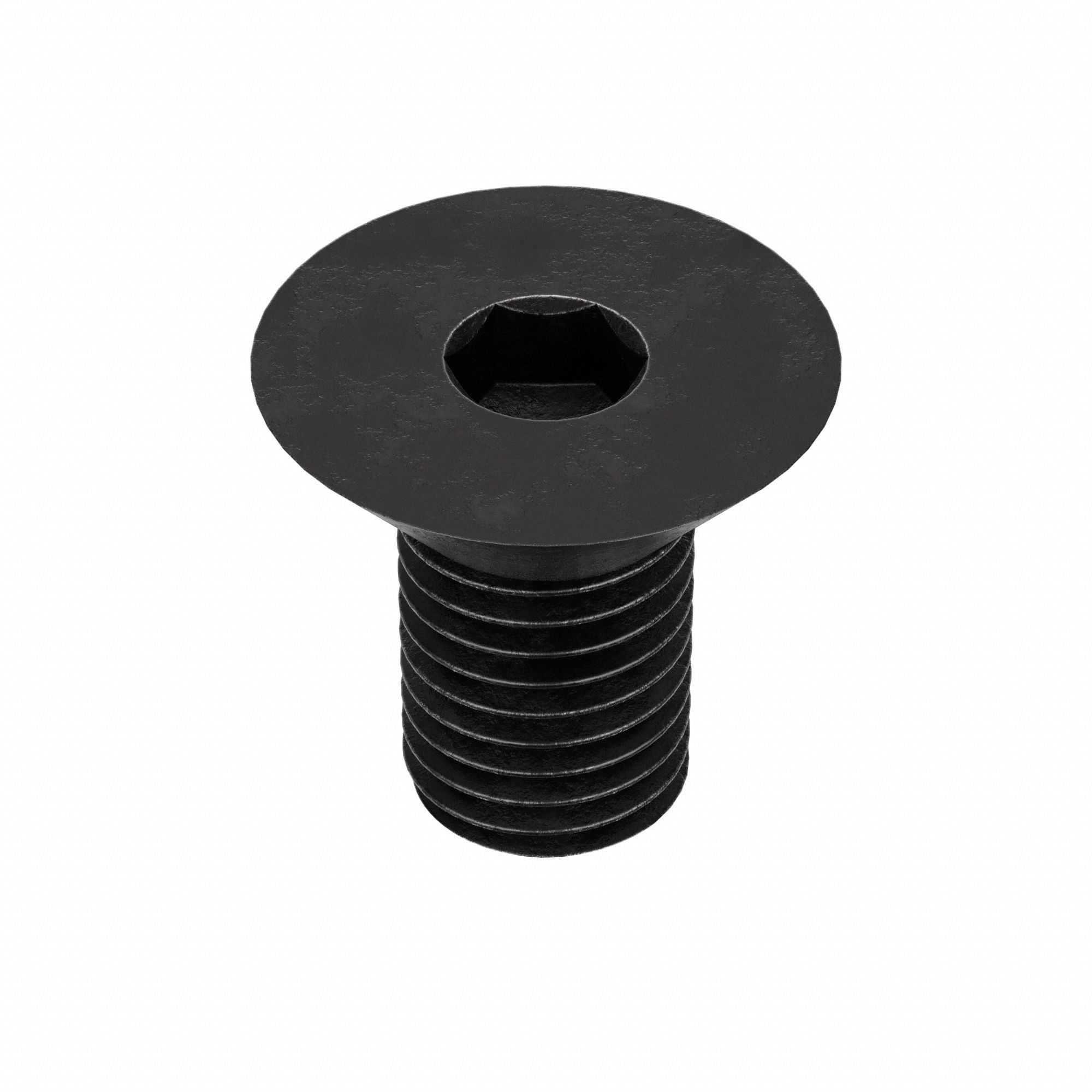 Socket Flat Head Screw: 3/4"-10 Thread Size, 1 in Lg, Flat, Black Oxide, Alloy Steel, 5 PK