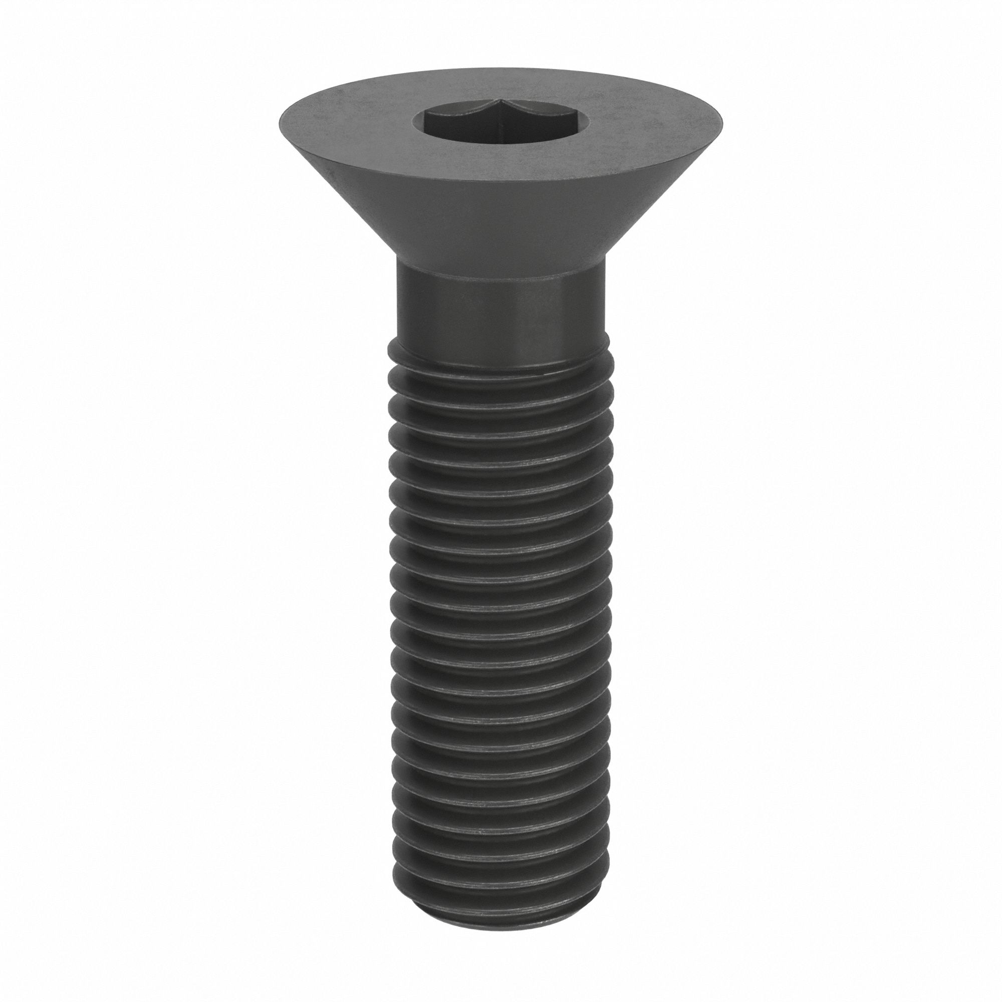 Socket Flat Head Screw: 3/4"-10 Thread Size, 2 3/4 in Lg, Flat, Black Oxide, Alloy Steel, 5 PK