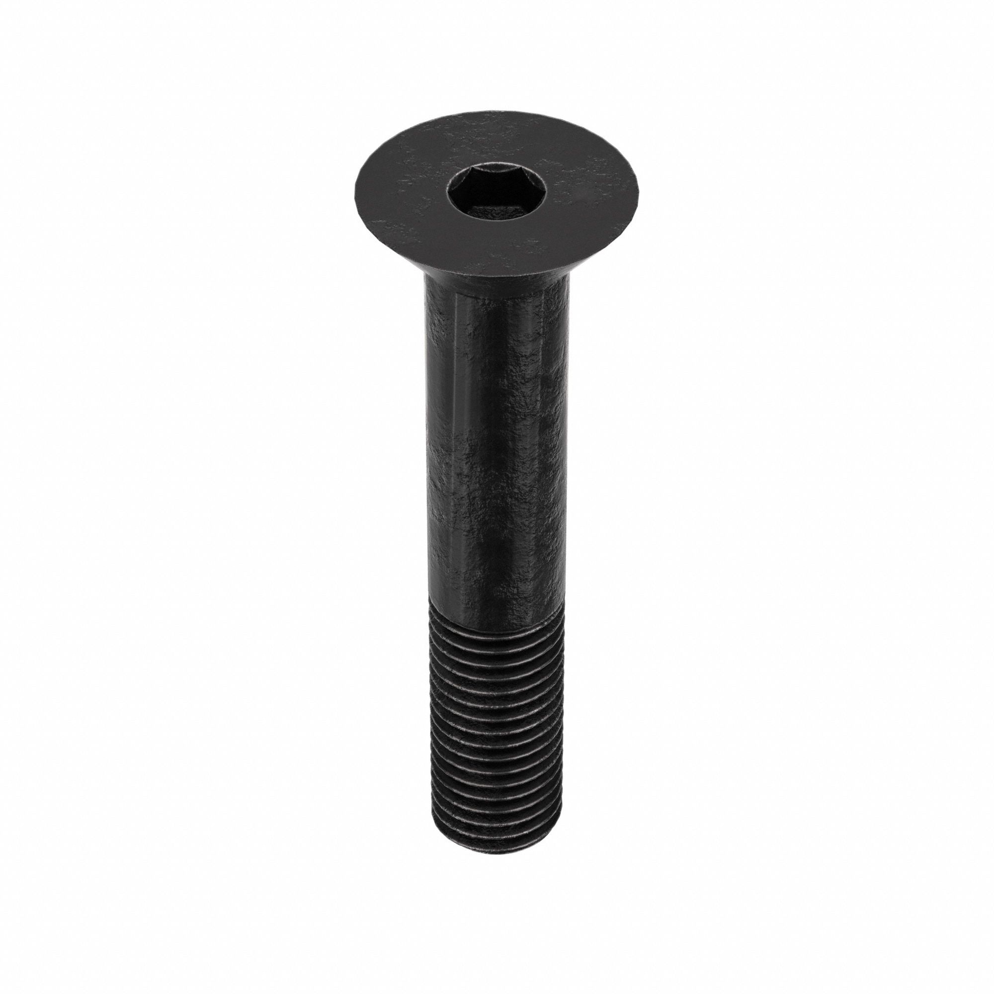 Socket Flat Head Screw: 3/4"-10 Thread Size, 4 in Lg, Flat, Black Oxide, Alloy Steel, 5 PK