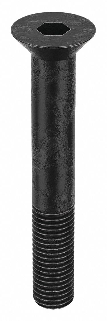 Socket Flat Head Screw: 3/4"-10 Thread Size, 5 in Lg, Flat, Black Oxide, Alloy Steel, 5 PK