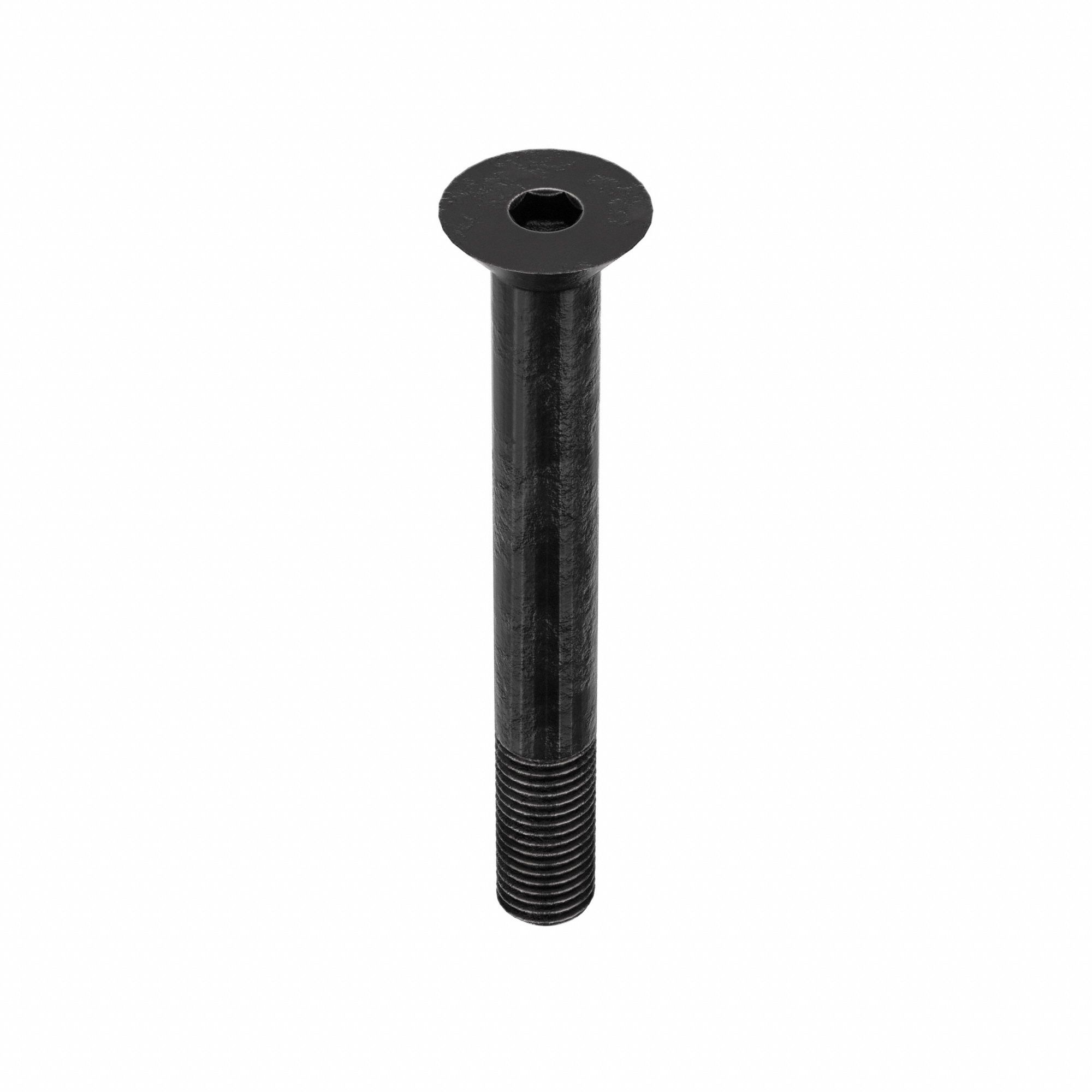 Socket Flat Head Screw: 3/4"-10 Thread Size, 6 in Lg, Flat, Black Oxide, Alloy Steel, 5 PK