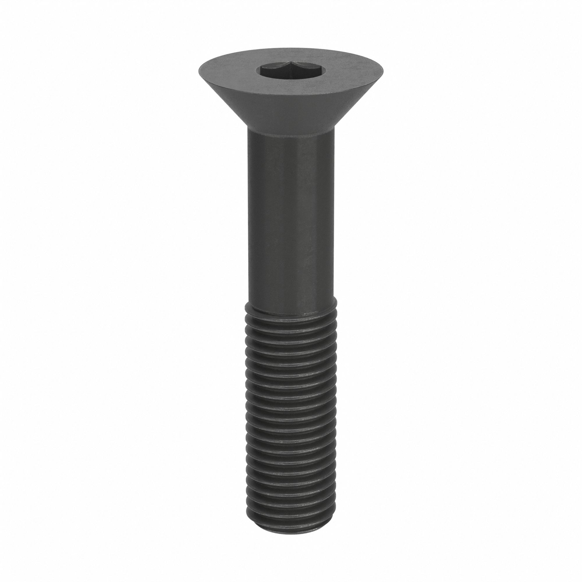 Socket Flat Head Screw: 7/8"-9 Thread Size, 4 1/2 in Lg, Flat, Black Oxide, Alloy Steel, 5 PK