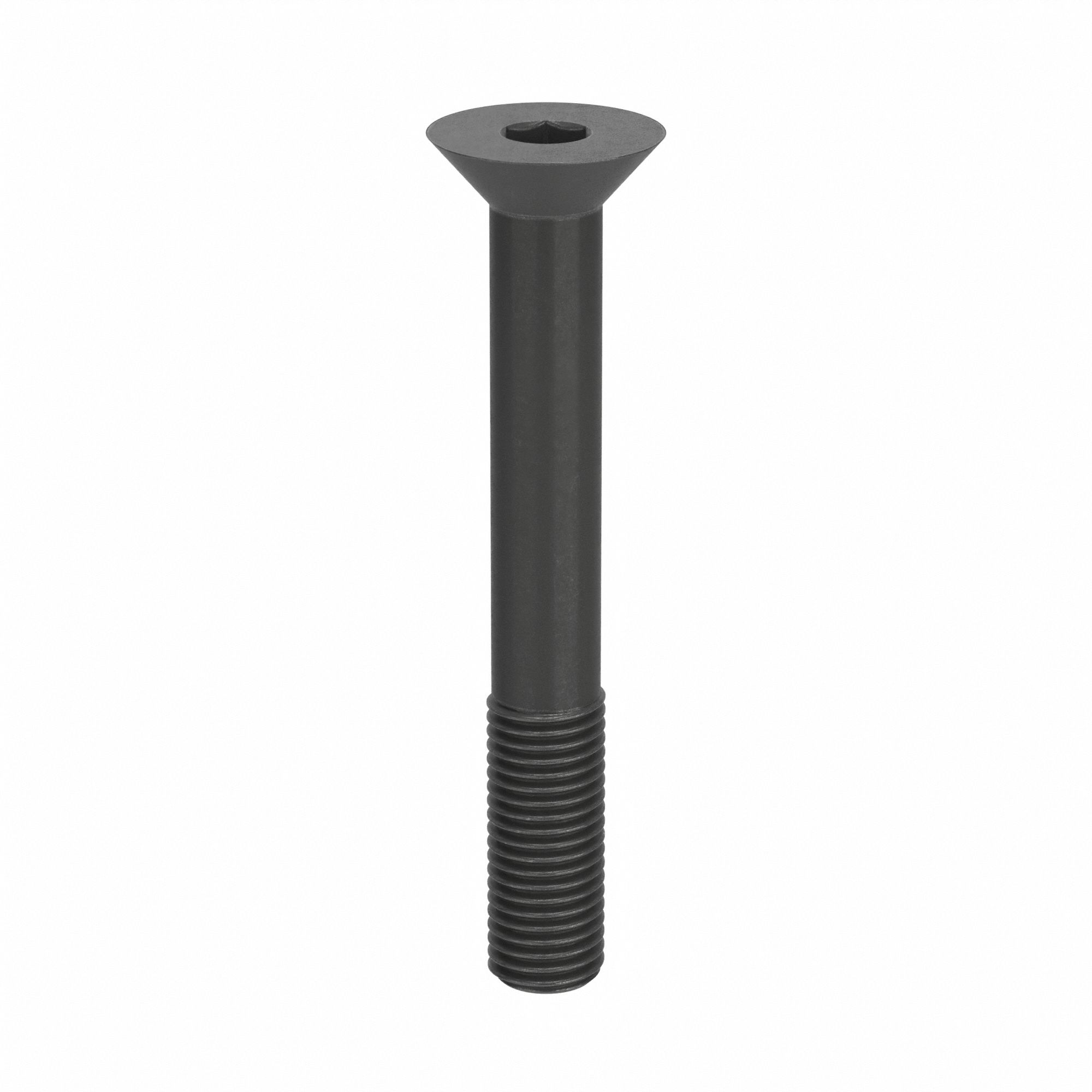 Socket Flat Head Screw: 7/8"-9 Thread Size, 6 1/2 in Lg, Flat, Black Oxide, Alloy Steel