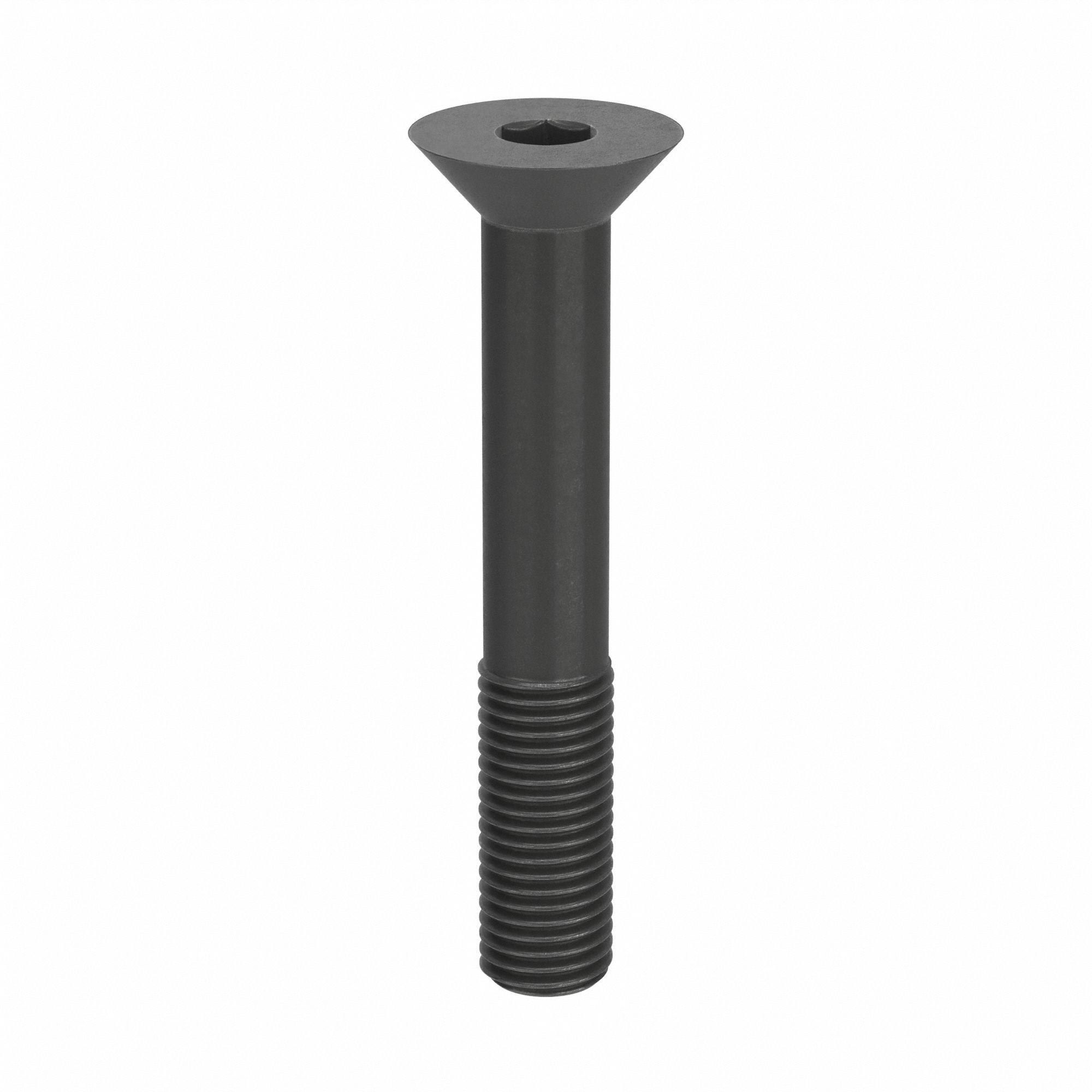Socket Flat Head Screw: 1"-8 Thread Size, 6 1/2 in Lg, Flat, Black Oxide, Alloy Steel, 1 in Head Ht