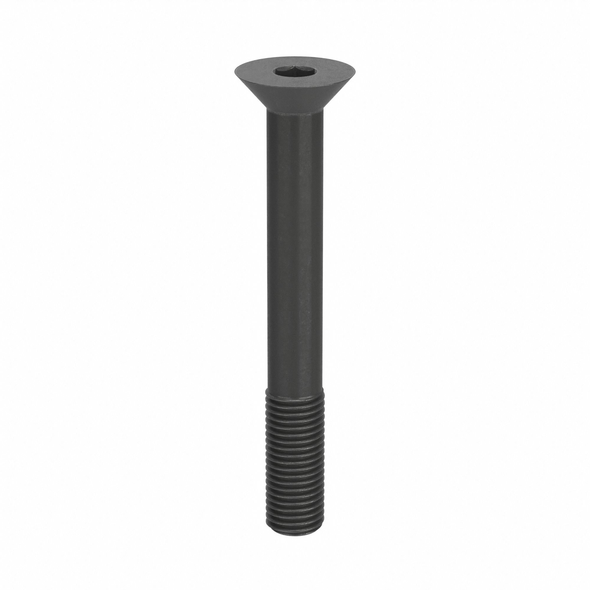 SOCKET FLAT HEAD SCREW, 1"-8 THREAD, 8 IN L, FLAT, BLACK OXIDE, STEEL, 1 IN HEAD H, STEEL