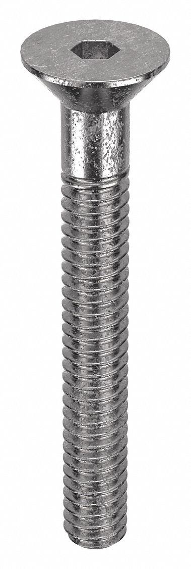 Socket Flat Head Screw: #3-48 Thread Size, 3/4 in Lg, Flat, Plain, Stainless Steel, 18-8, 100 PK