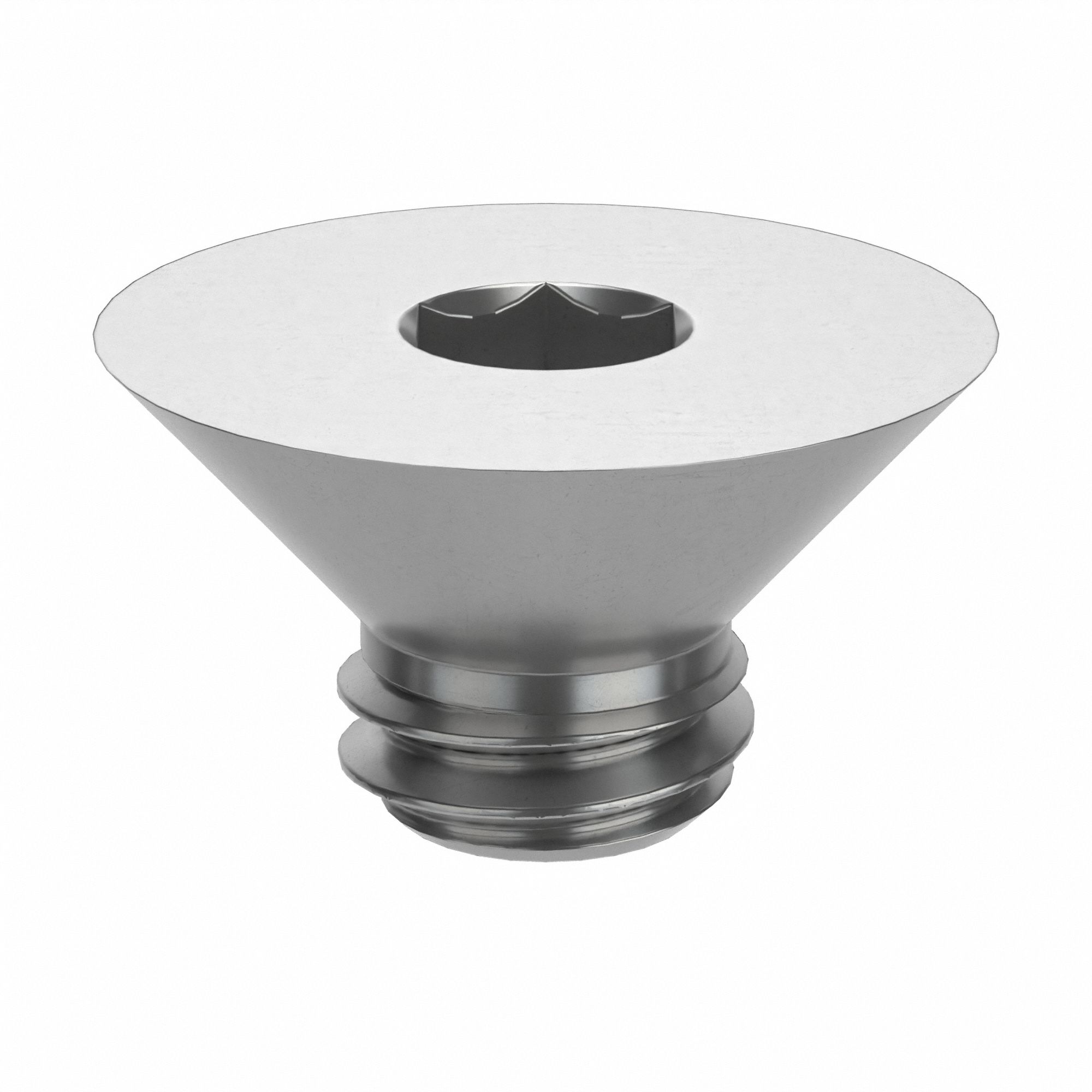 Socket Flat Head Screw: 5/16"-18 Thread Size, 3/8 in Lg, Flat, Plain, Stainless Steel, 18-8, 100 PK